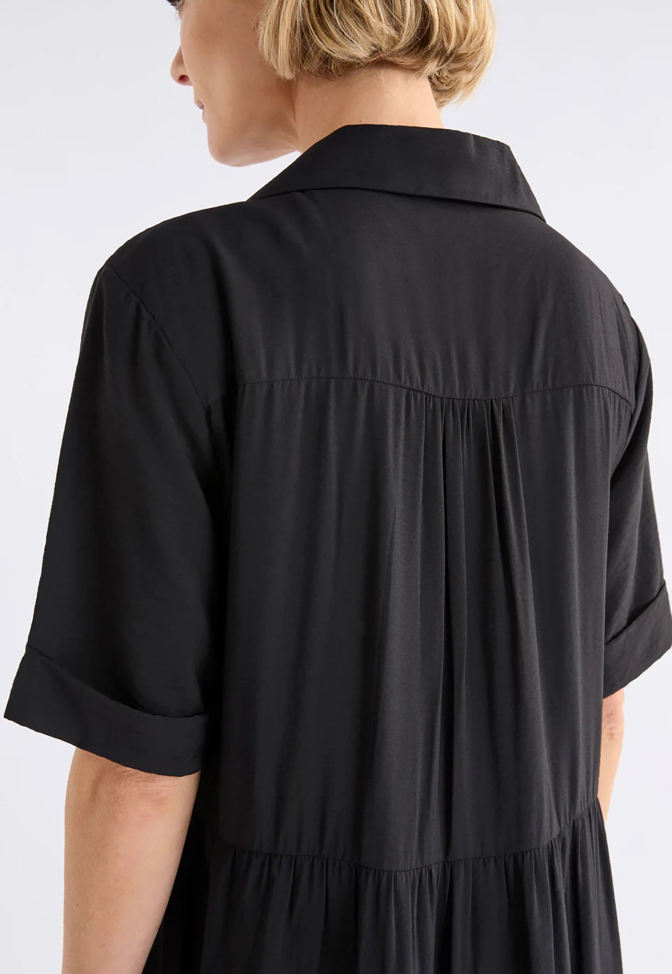 elk - eine shirt dress - black