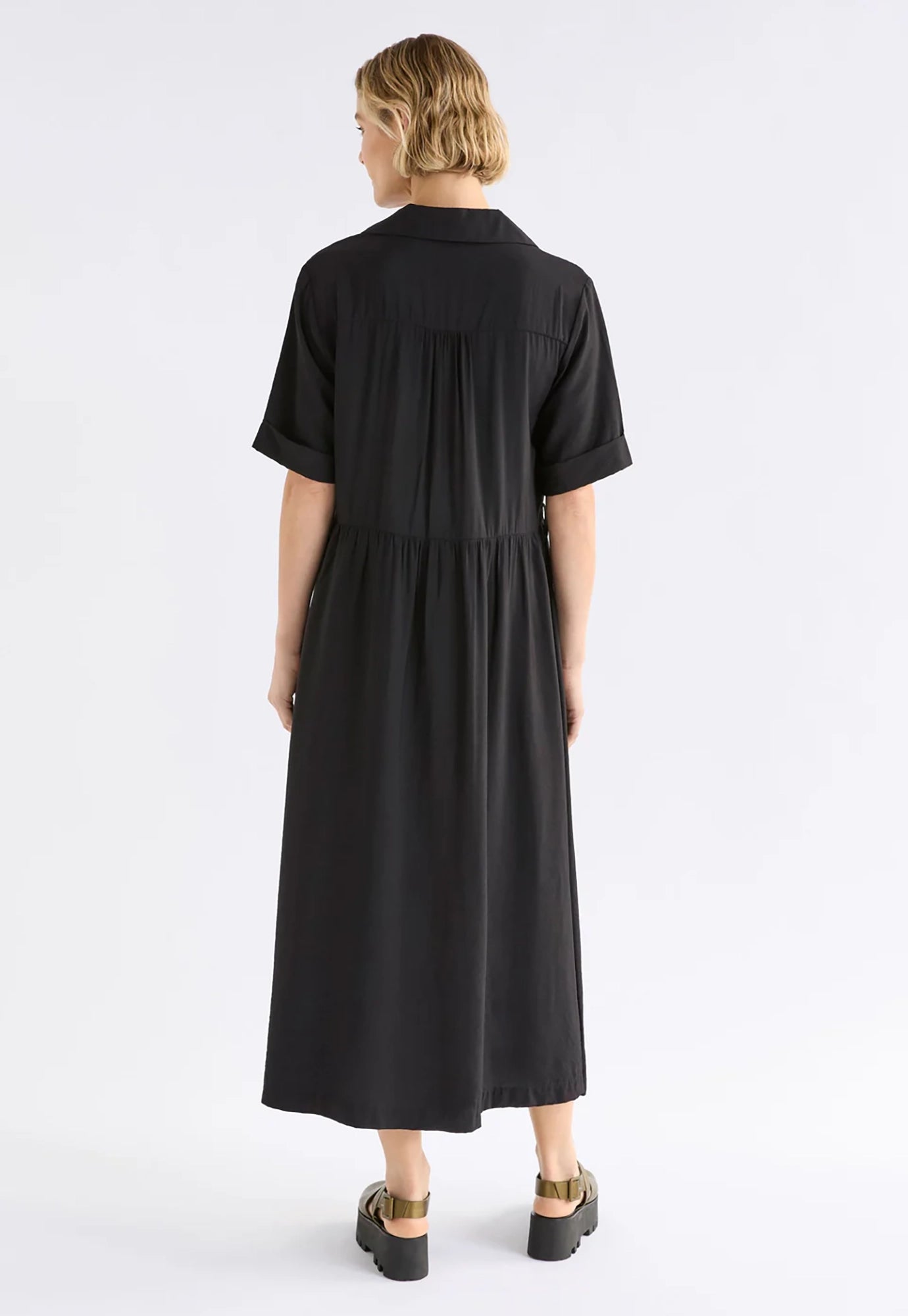 elk - eine shirt dress - black