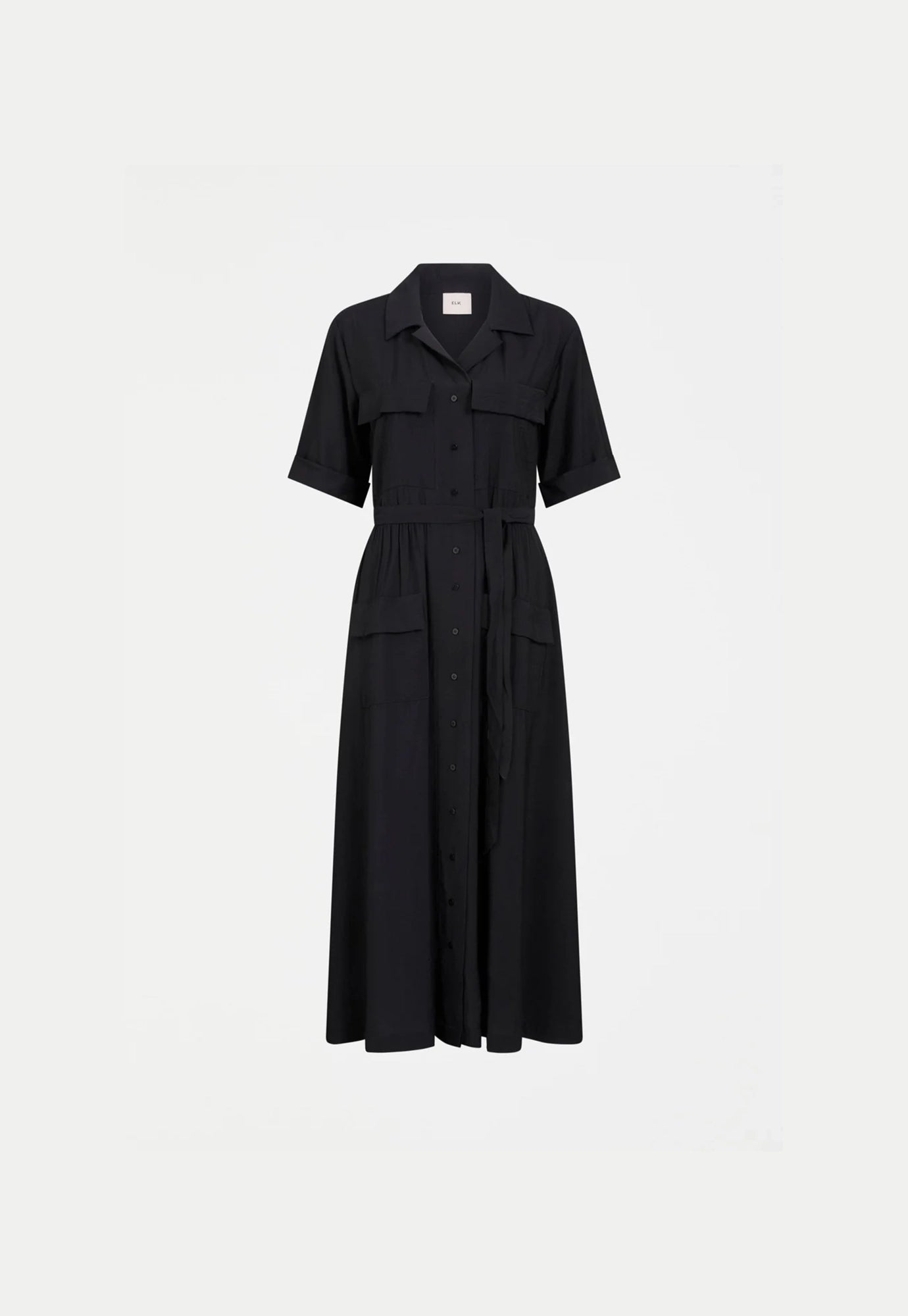 elk - eine shirt dress - black