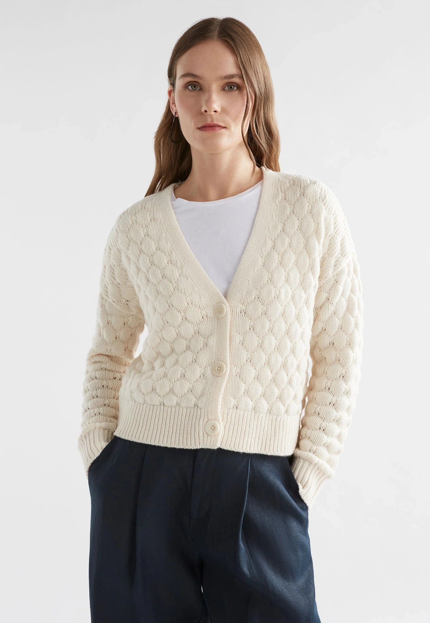 elk - emmer cardigan - oatmeal