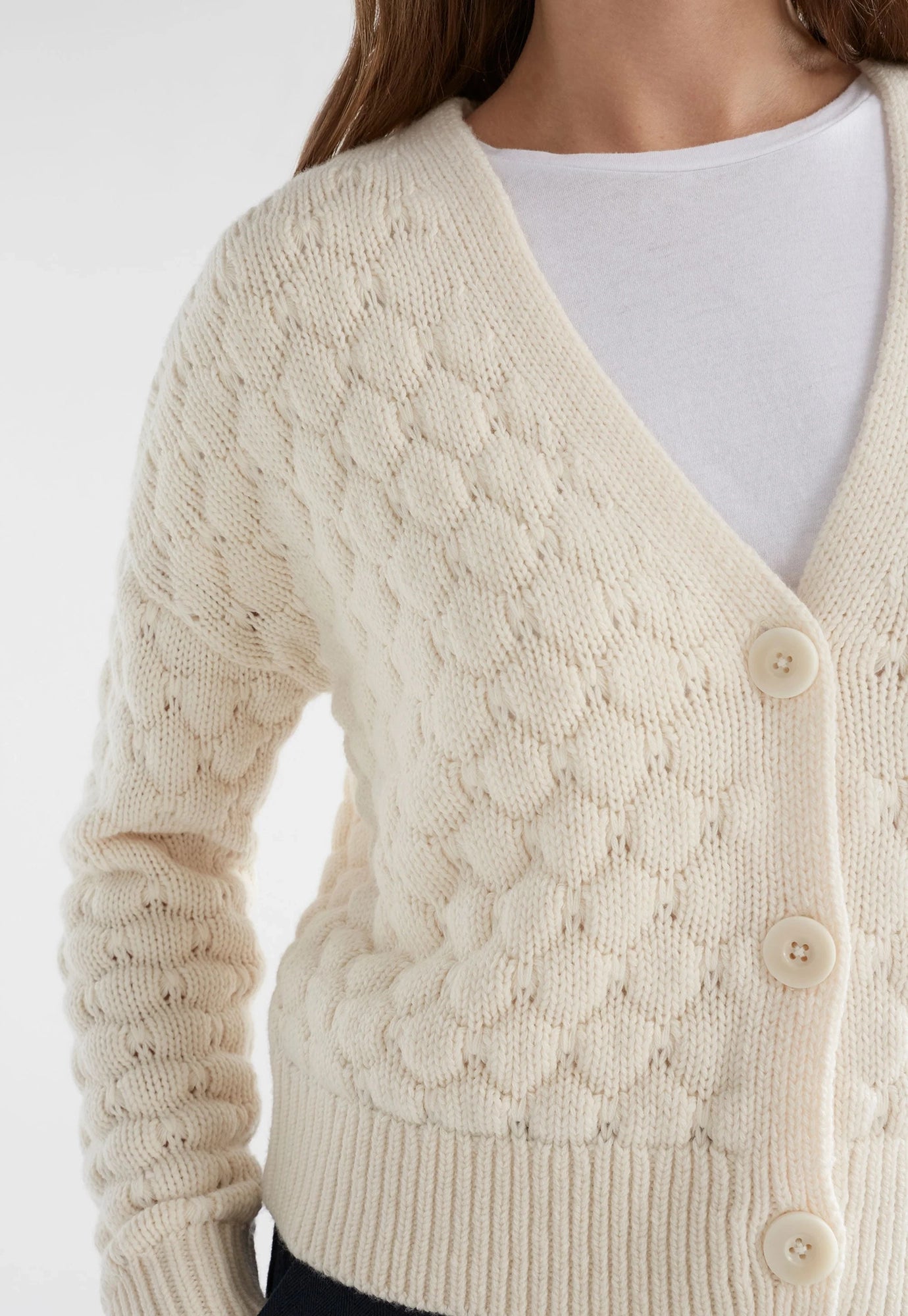 elk - emmer cardigan - oatmeal