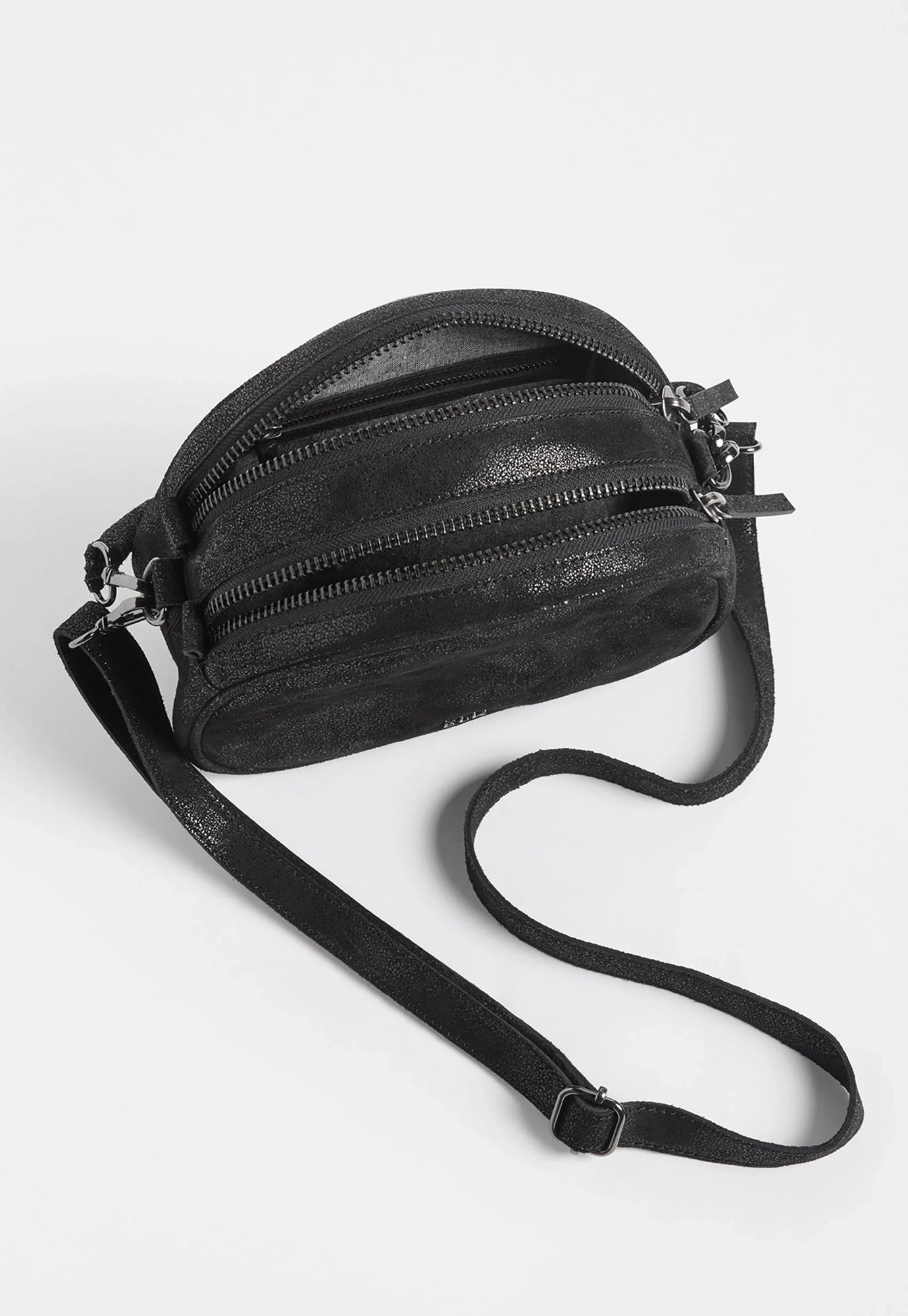 elk - kjeld crossbody bag - black shimmer