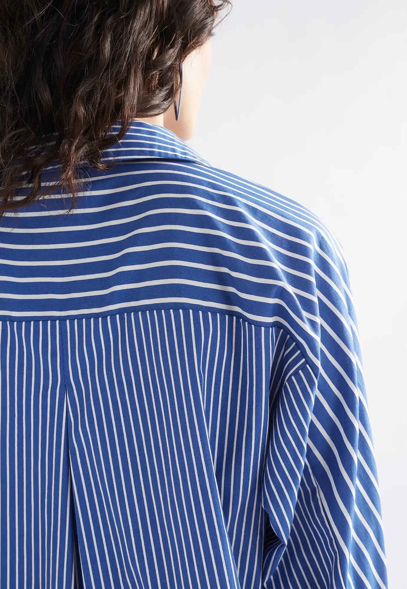 elk - ligne print shirt - blue stripe