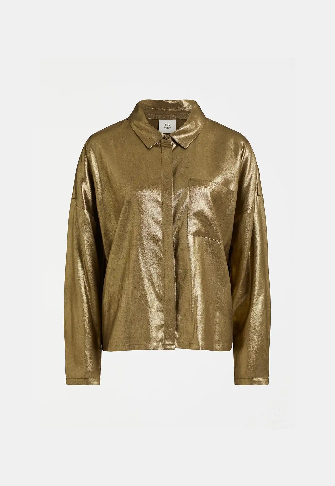 elk - luche shirt - gold metallic