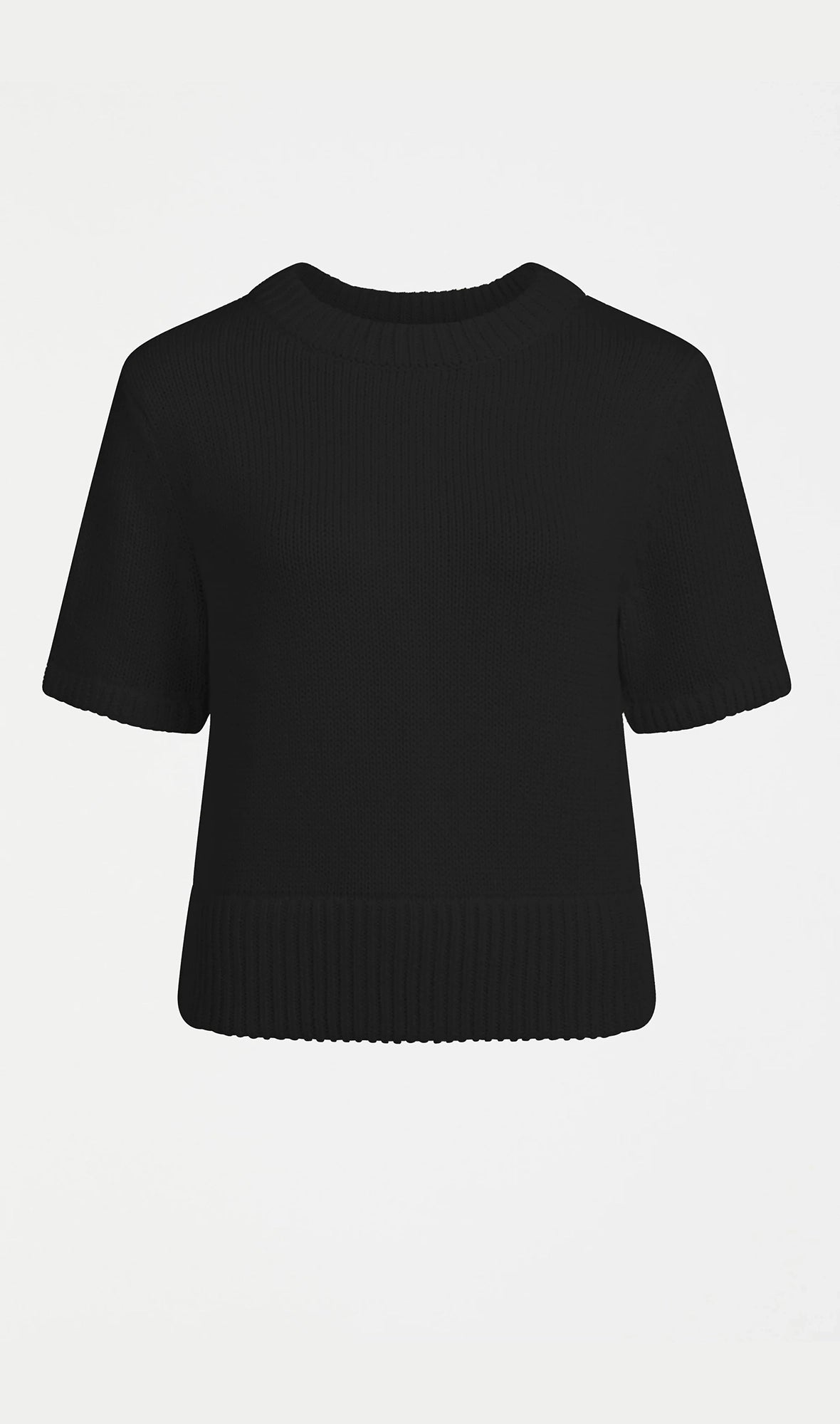 elk - luft knit top - black
