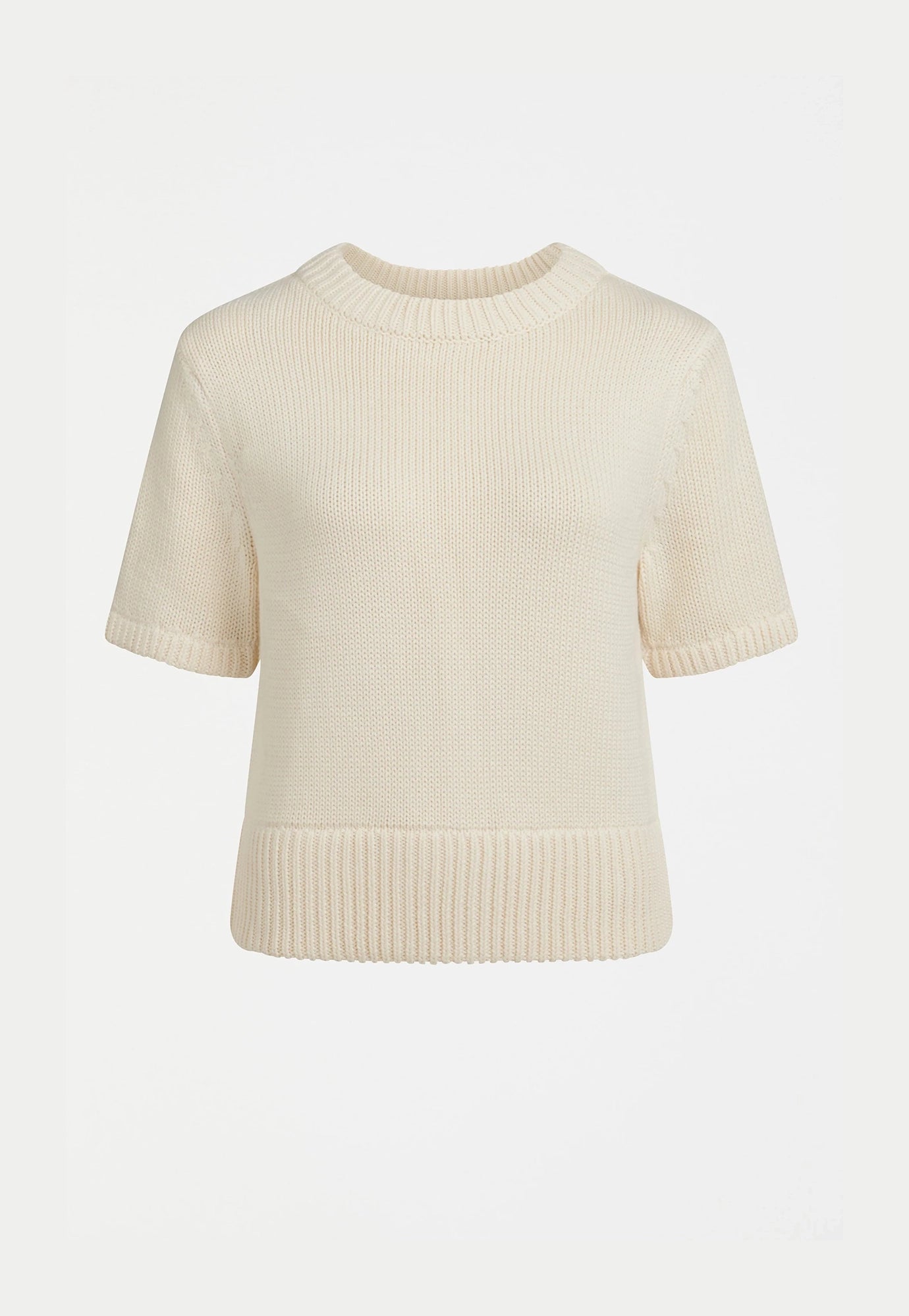 elk - luft knit top - white