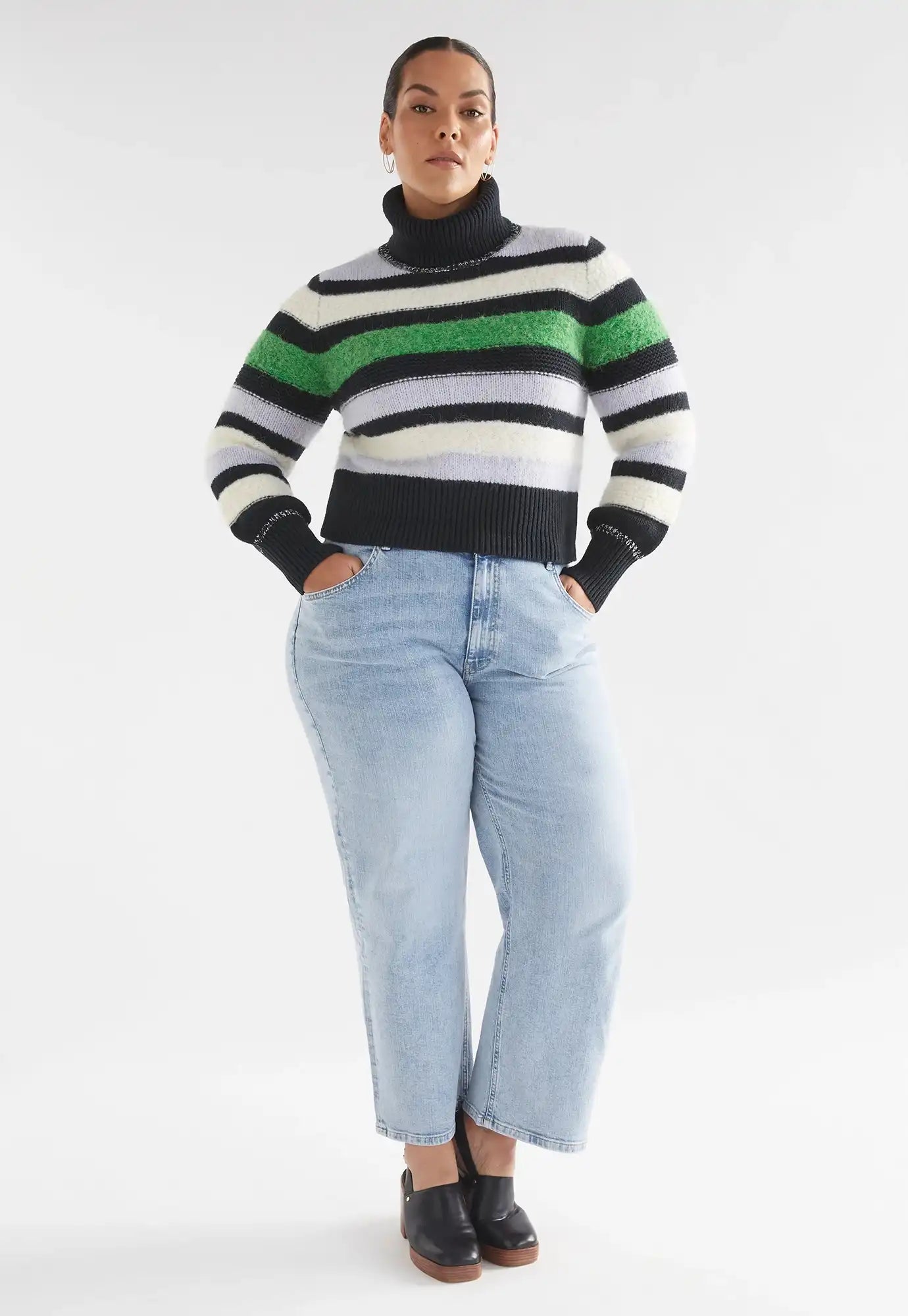 elk - olli sweater - multi stripe