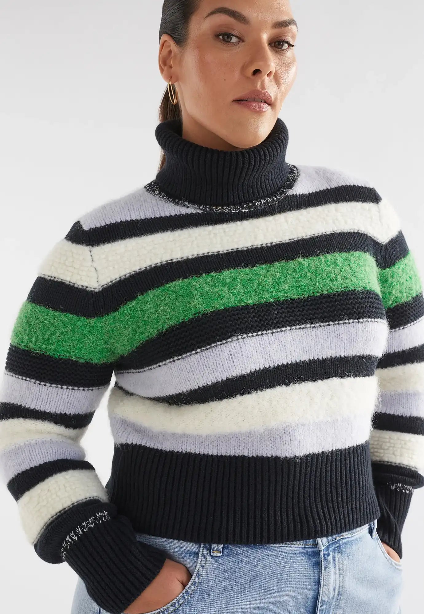 elk - olli sweater - multi stripe