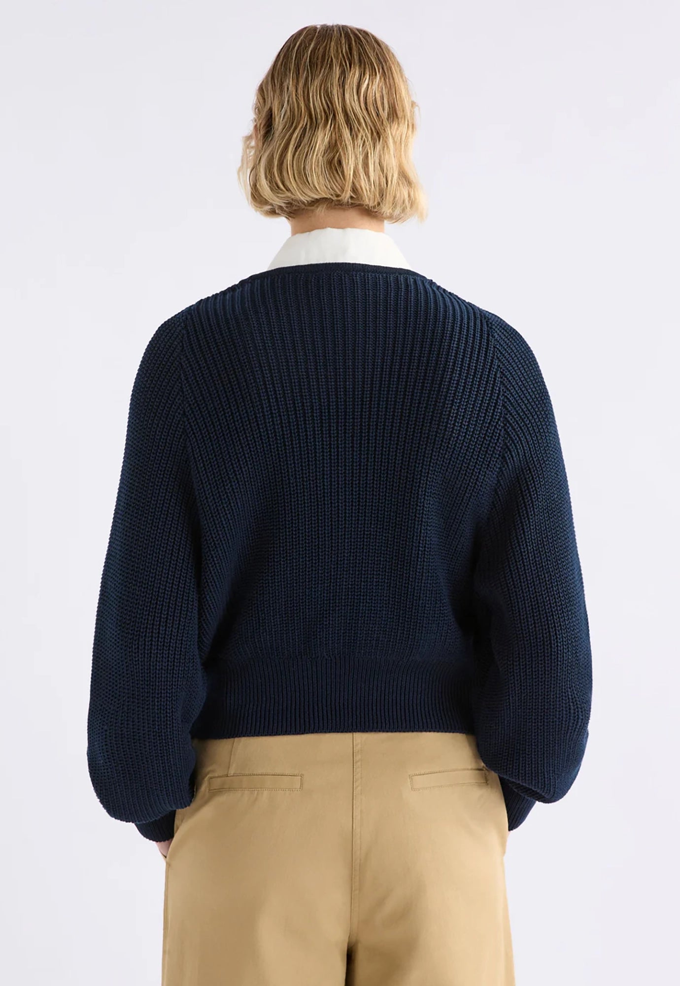 elk - saari cardigan - bright navy