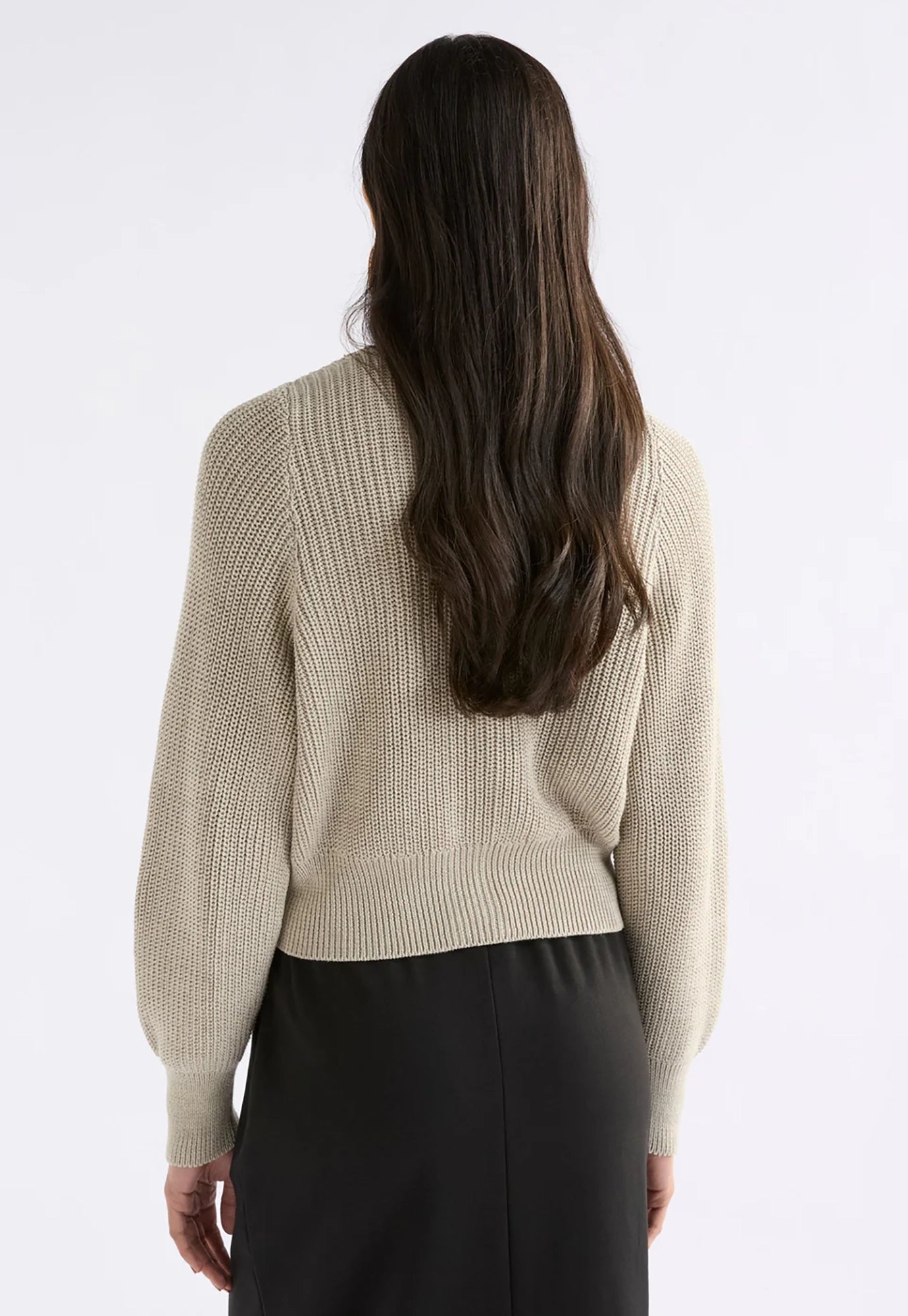 elk - saari cardigan - ecru