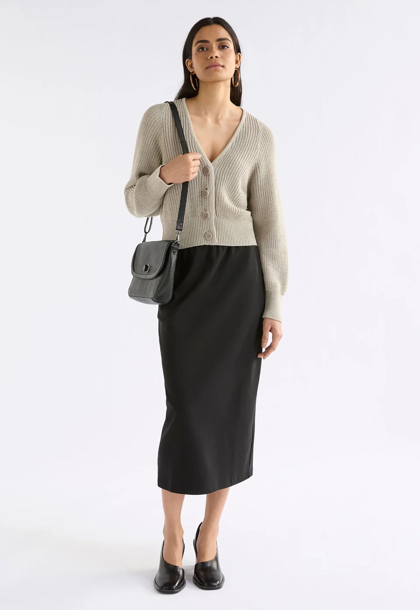 elk - saari cardigan - ecru