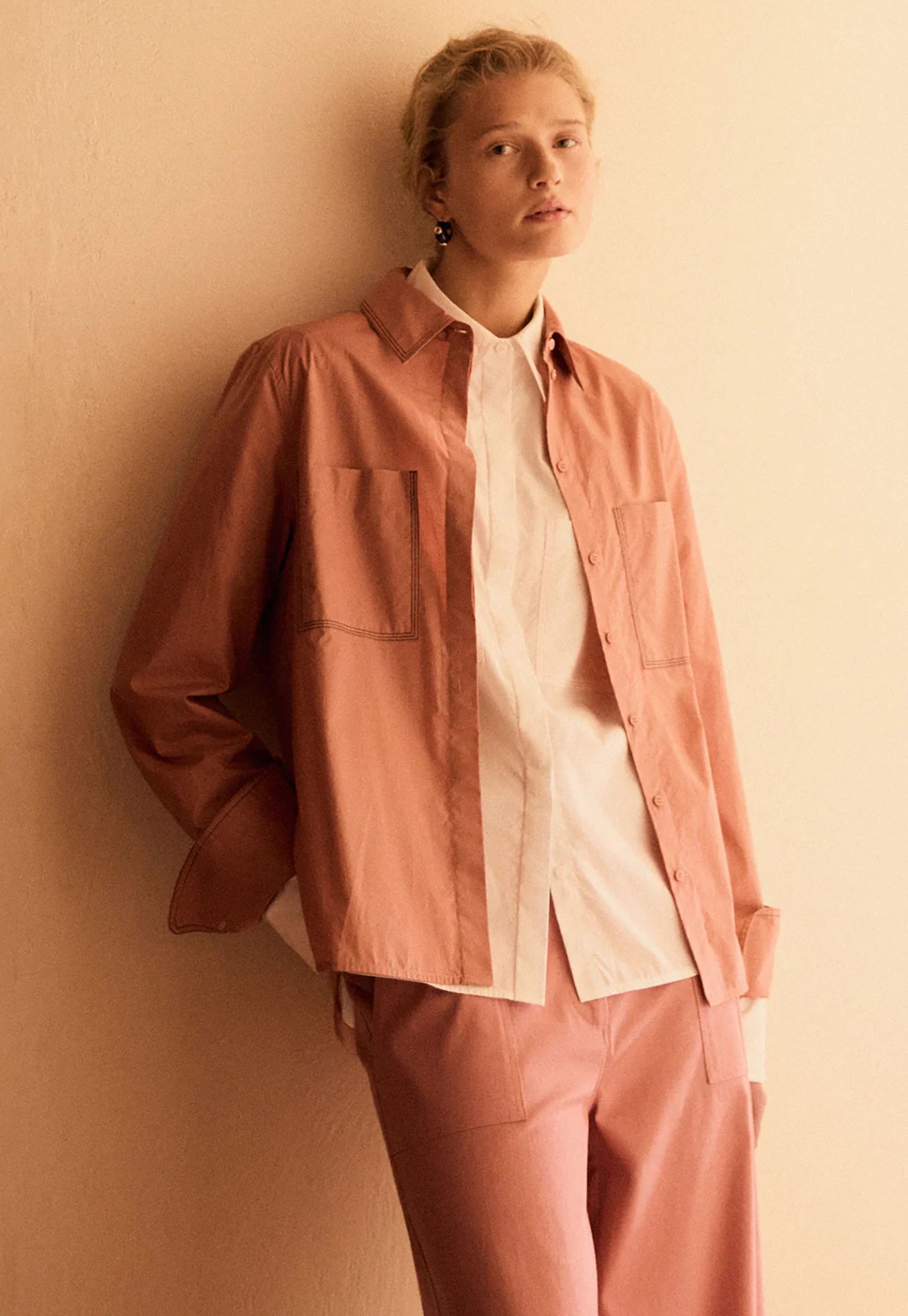elk - salli shirt - clay pink