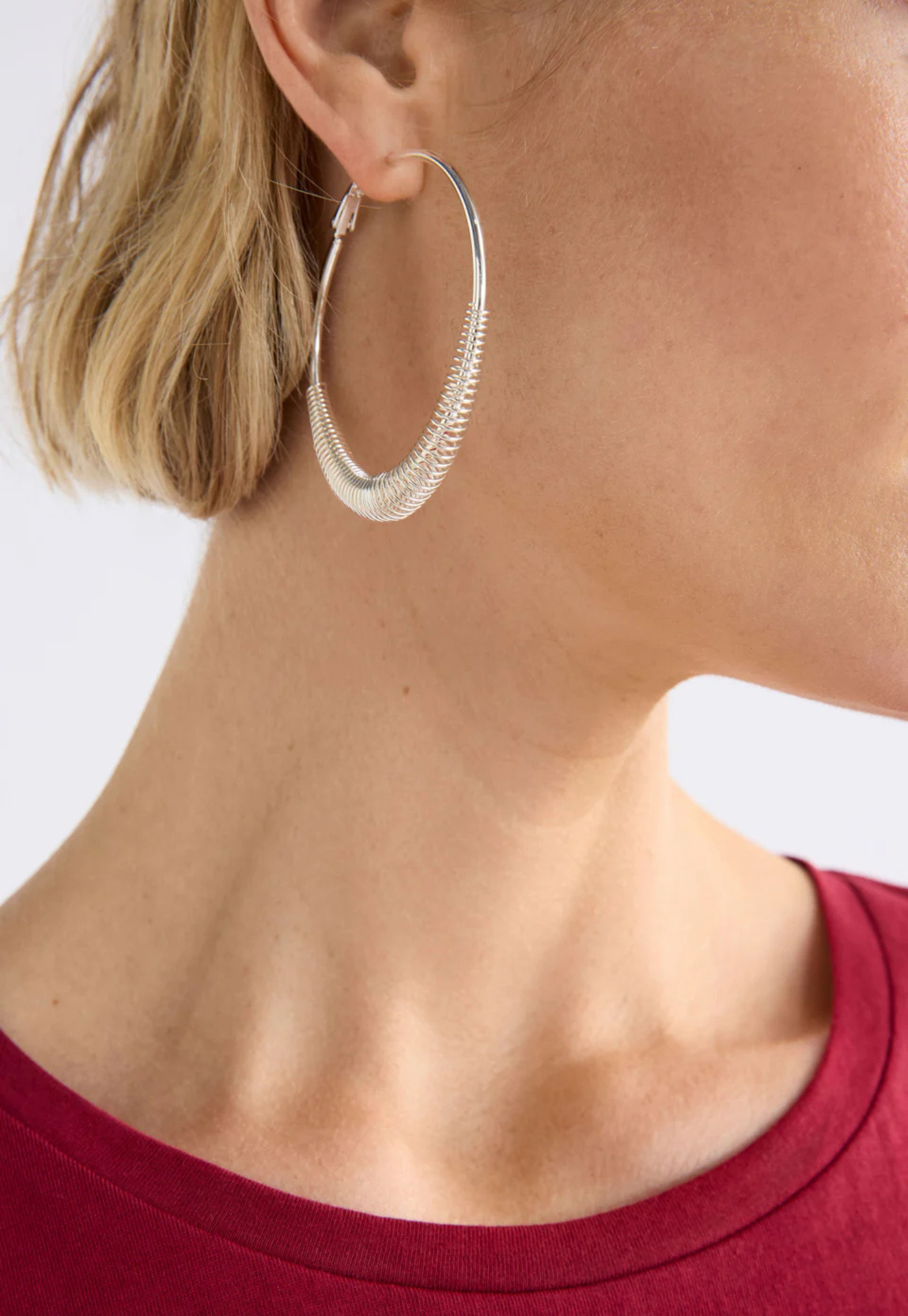 elk - solf metallic hoop earrings