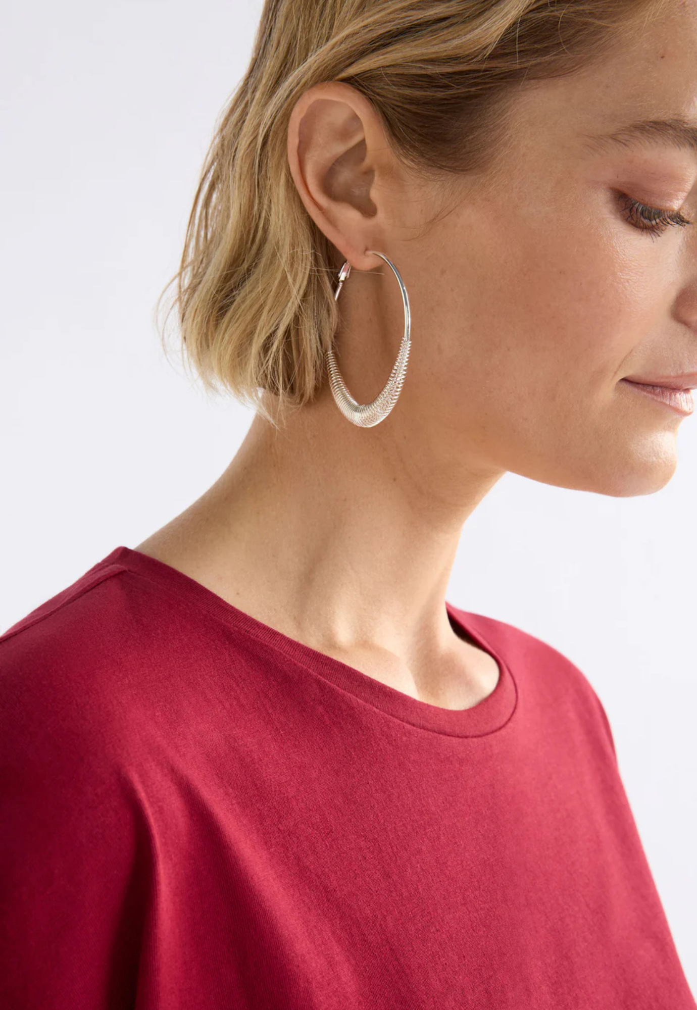 elk - solf metallic hoop earrings