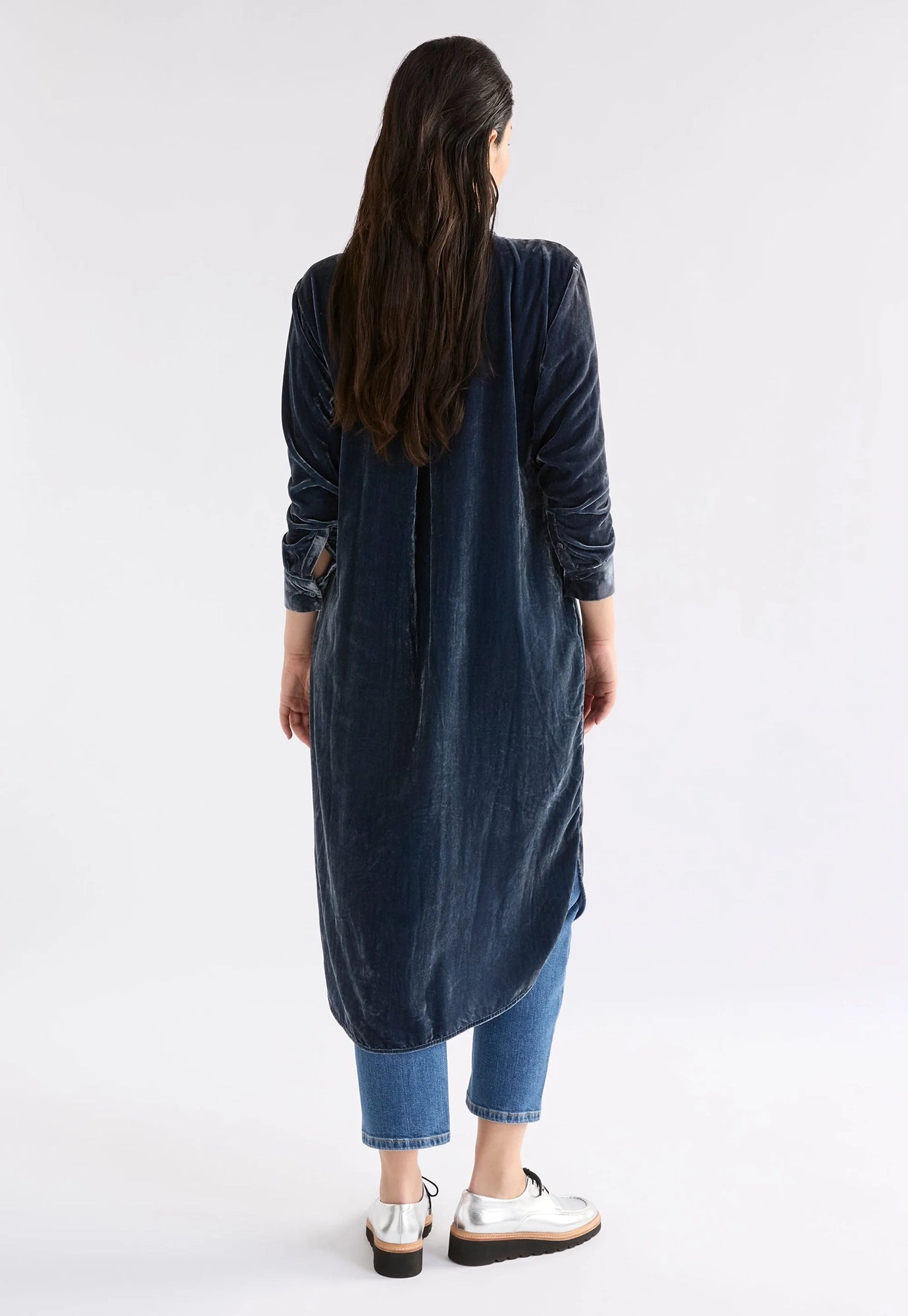 elk - suuri velvet dress - blue steel