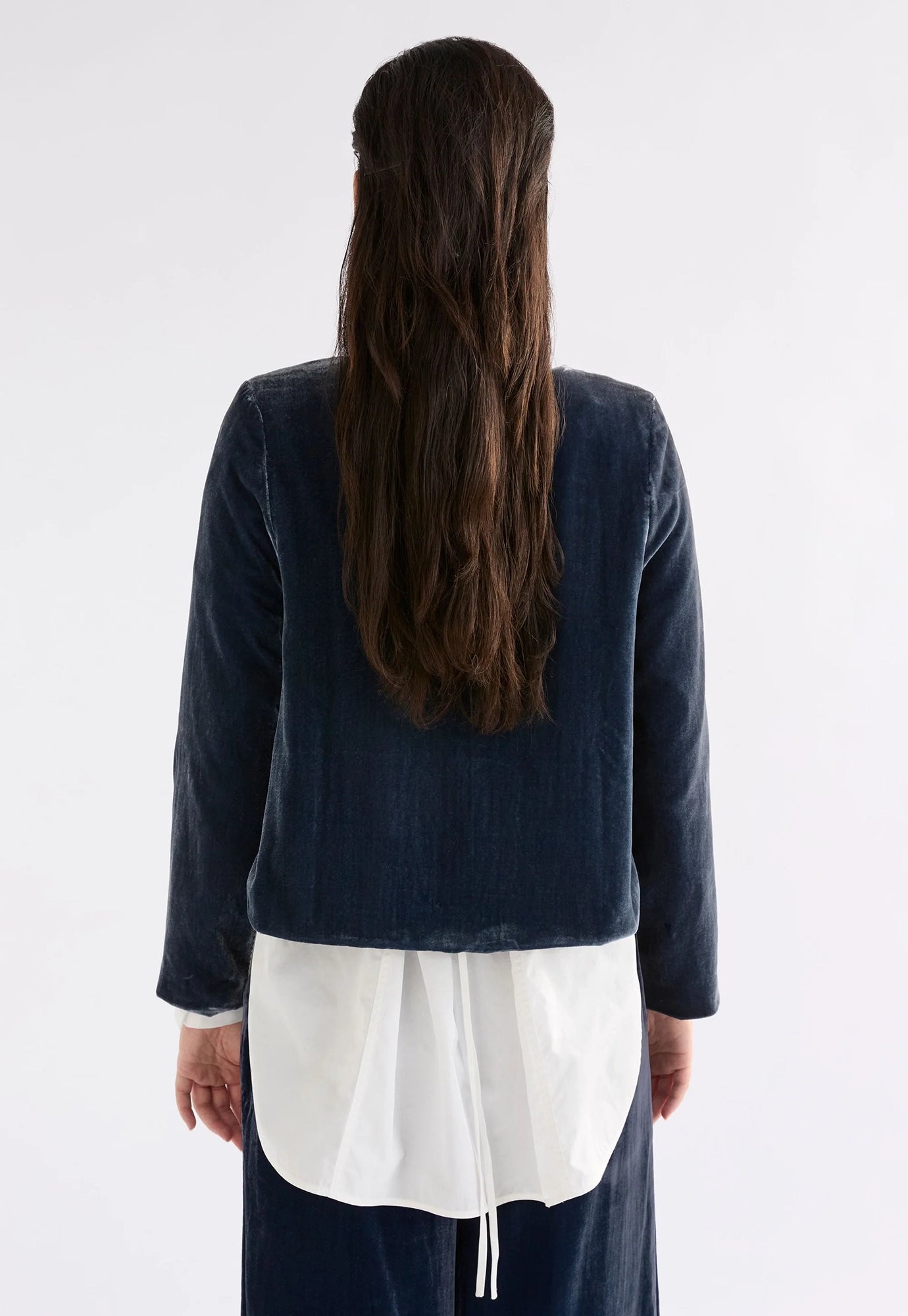 elk - suuri velvet zip jacket - blue steel