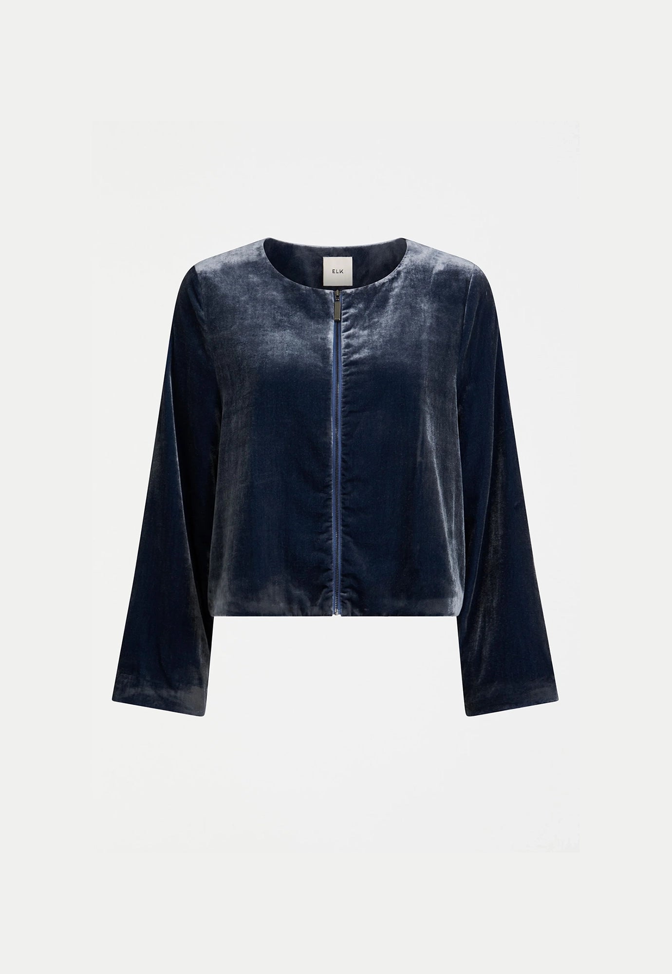 elk - suuri velvet zip jacket - blue steel