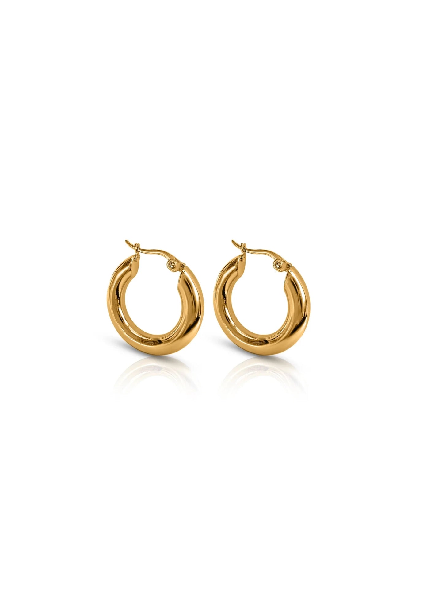 ever - hustle hoop earrings - gold