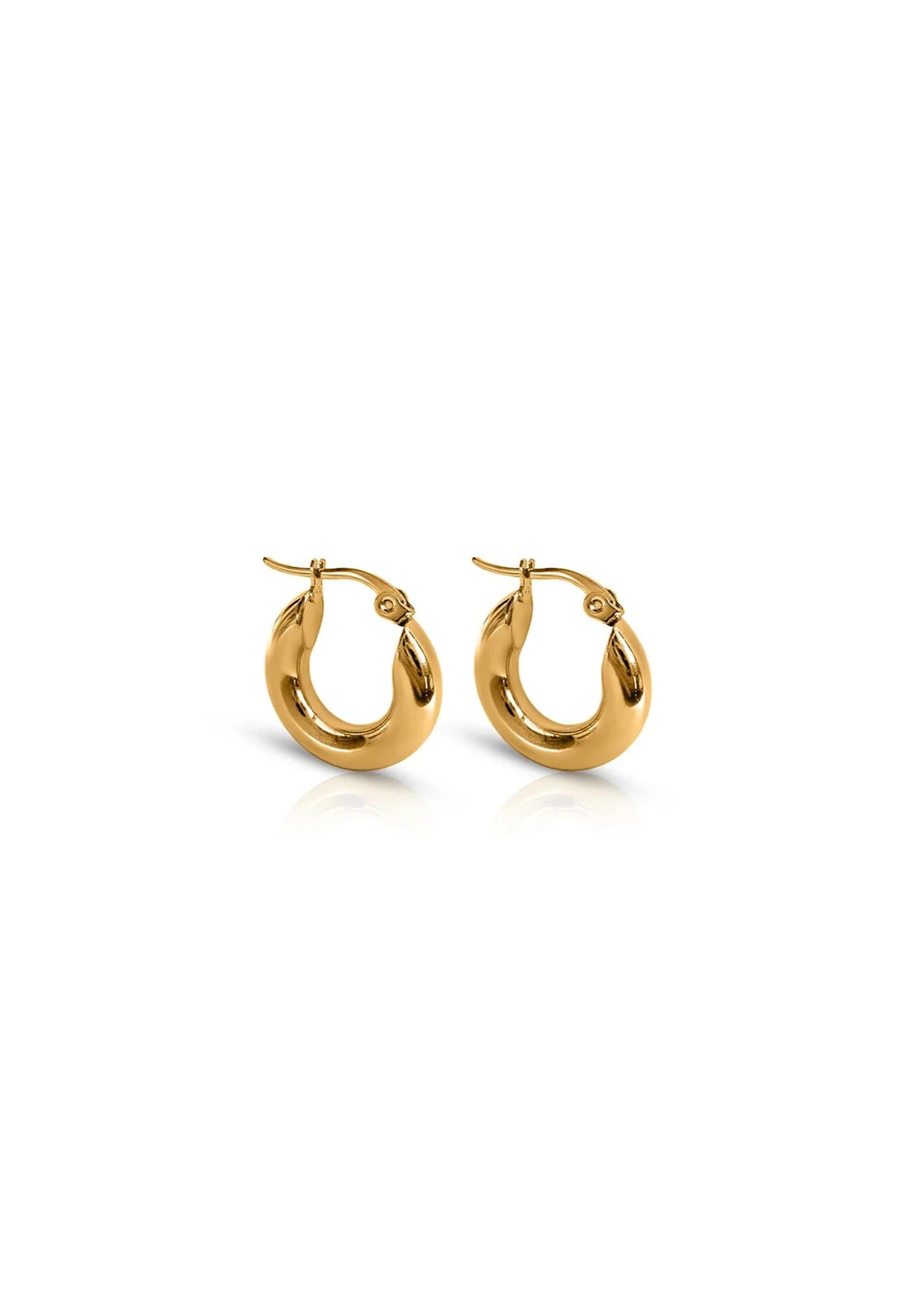 ever - hustle hoop earrings - gold
