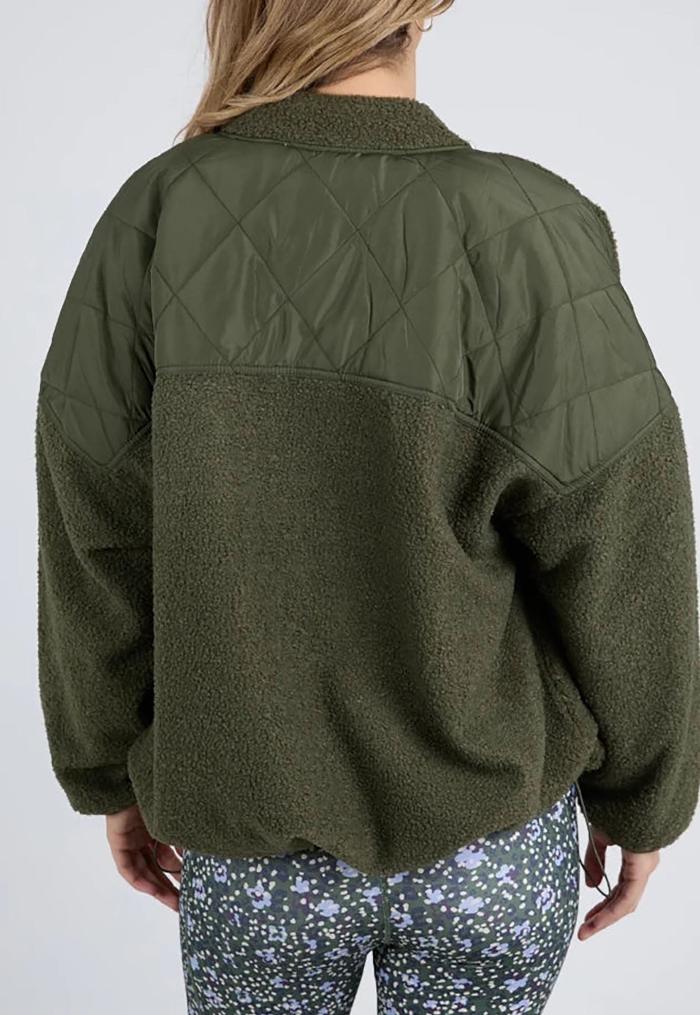 foxwood - arizona fleece zip thru - khaki