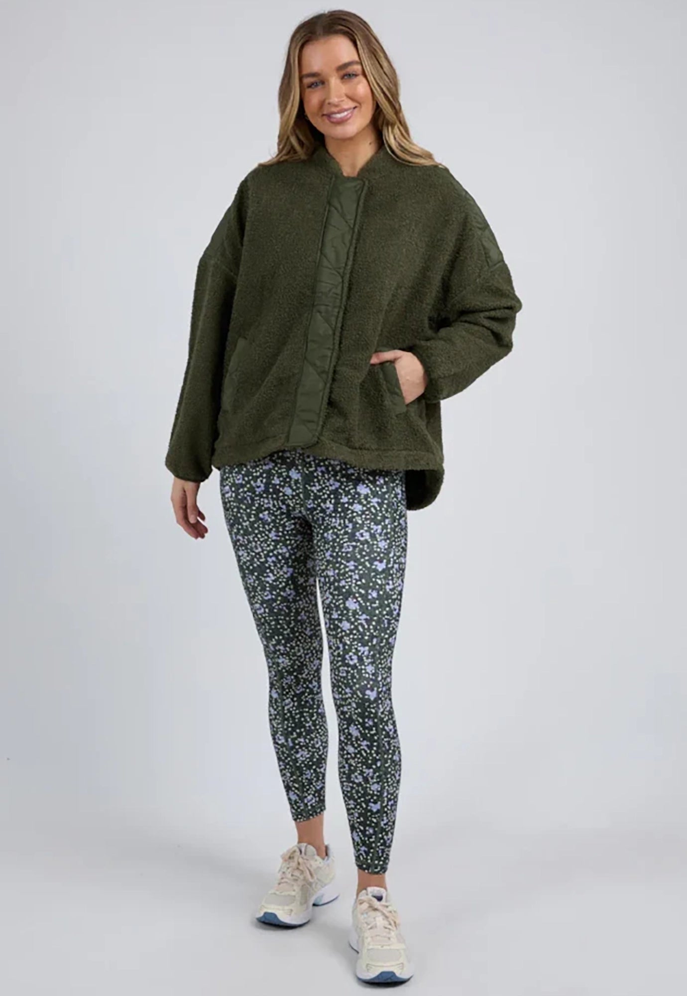 foxwood - arizona fleece zip thru - khaki