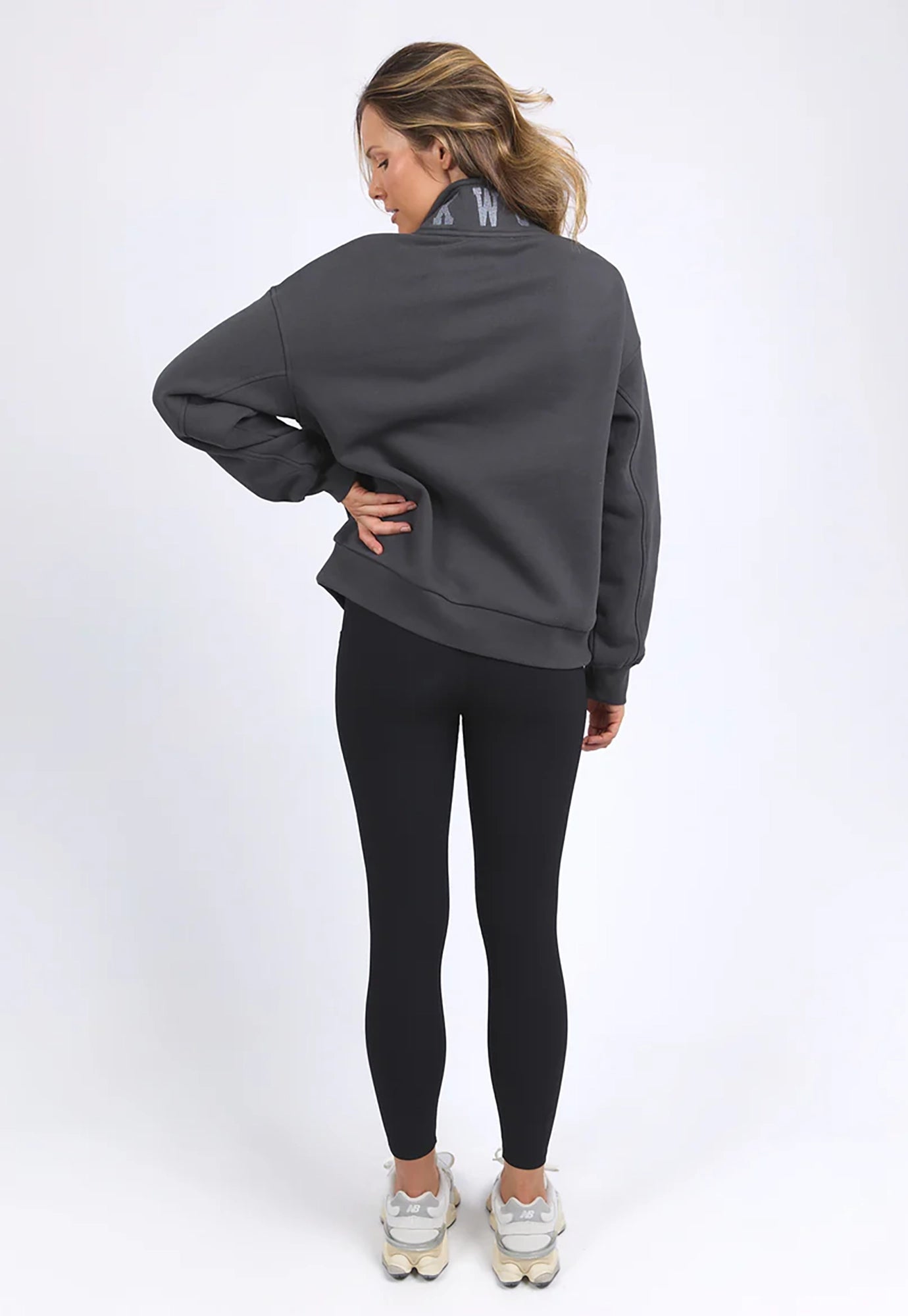 foxwood - college zip crew - charcoal