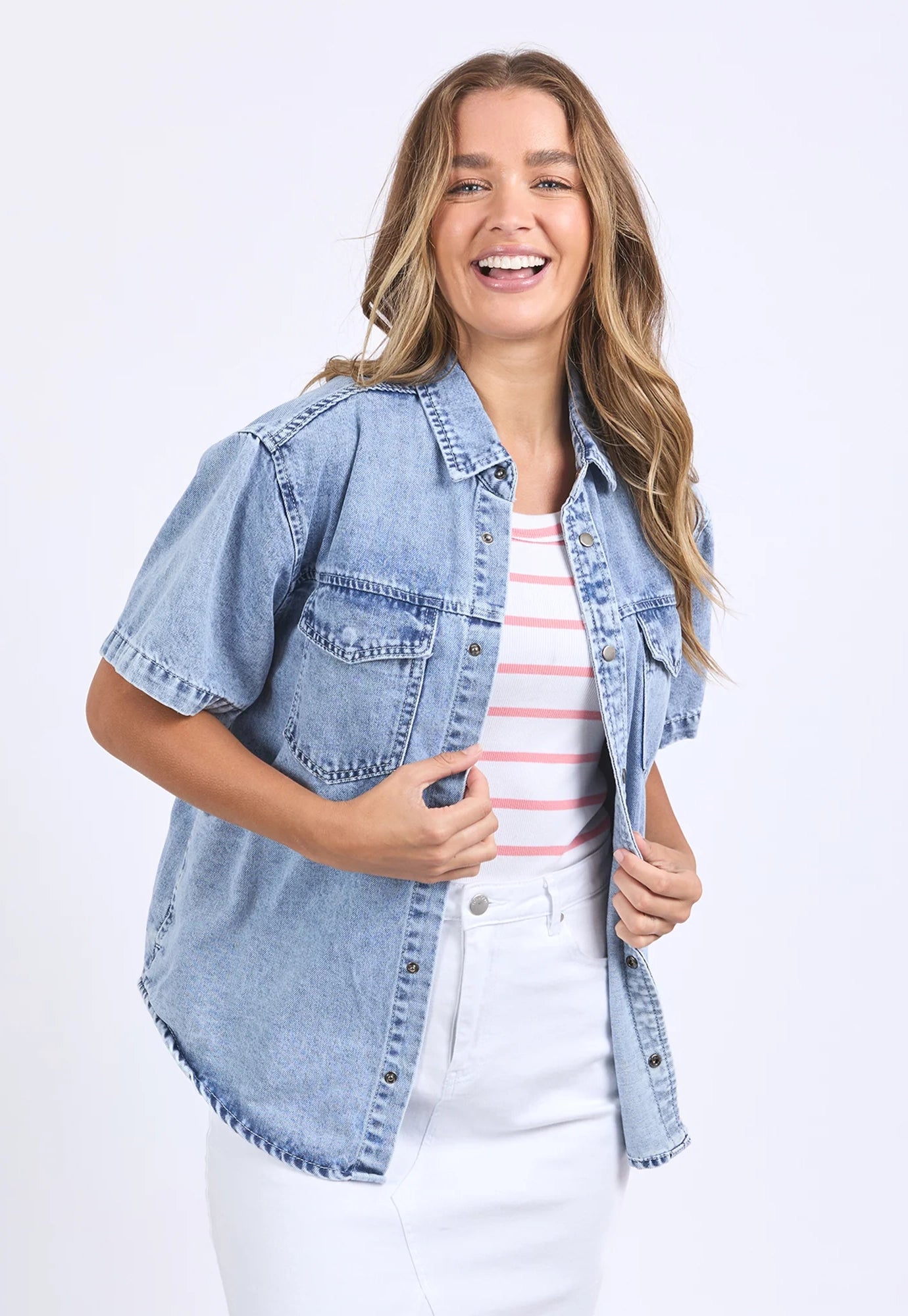 foxwood - daisy shirt - light blue