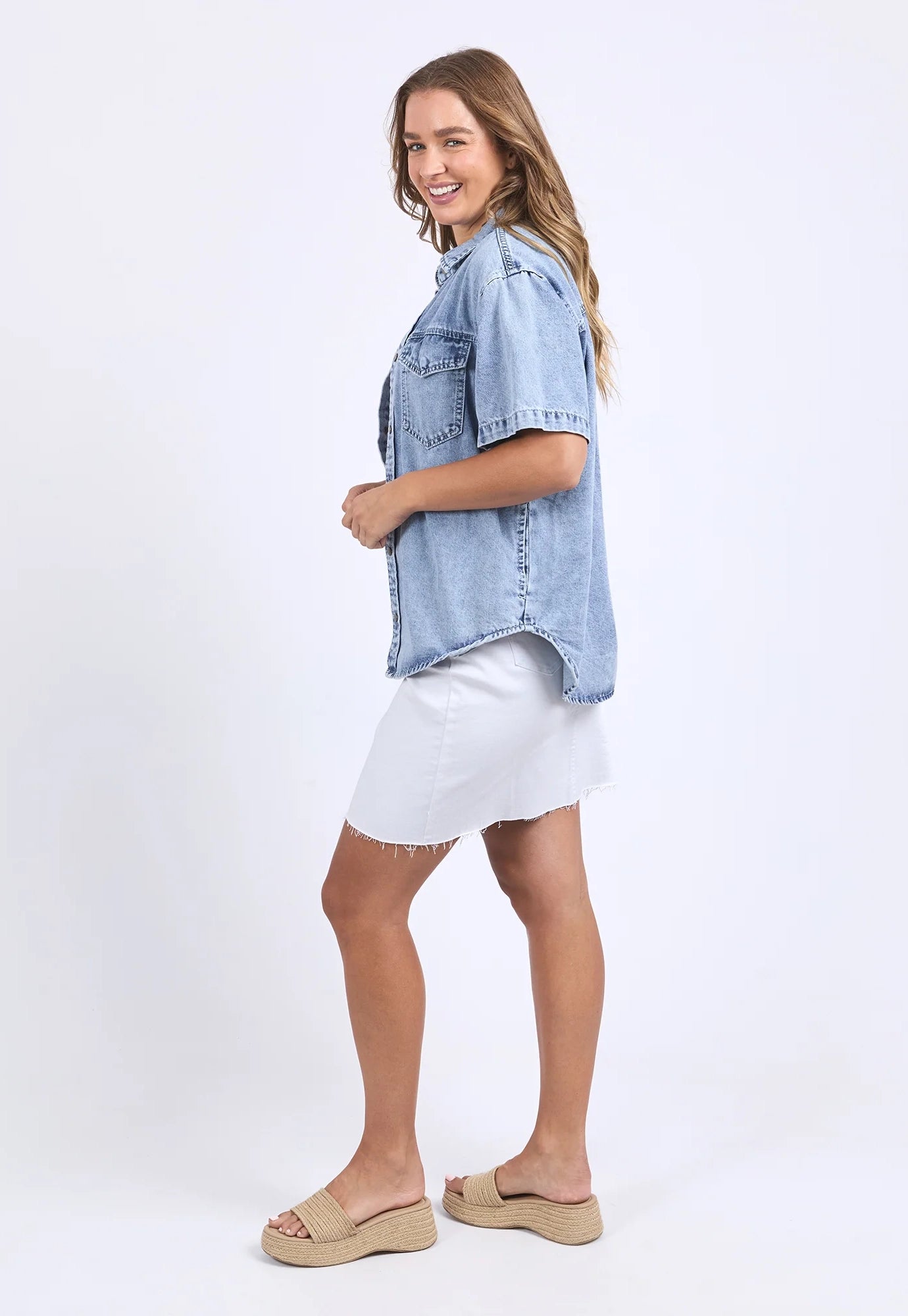 foxwood - daisy shirt - light blue