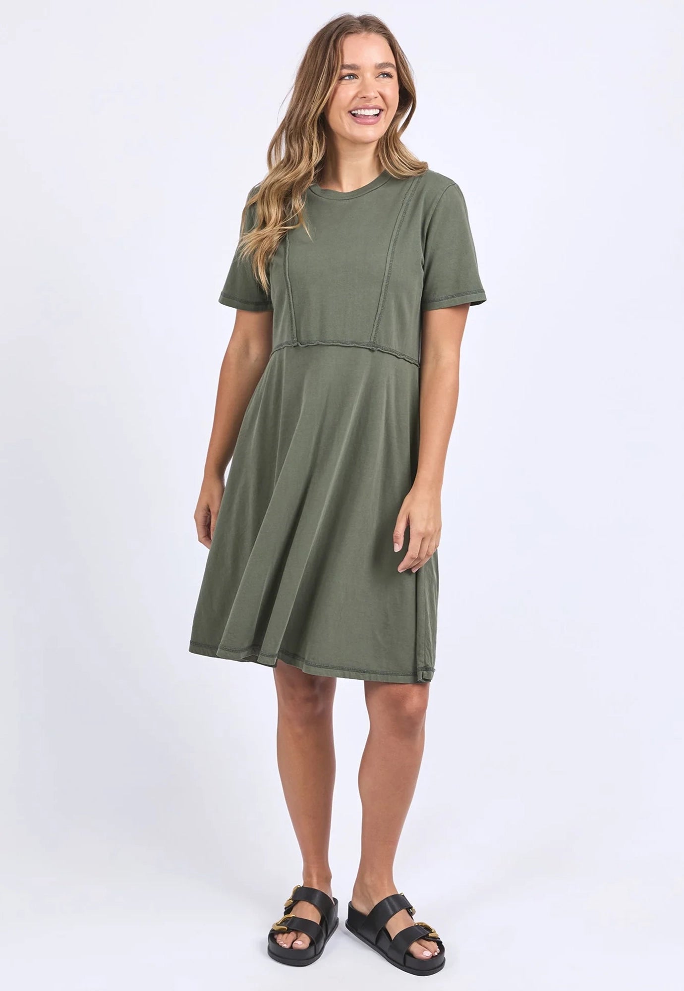 foxwood - eva dress - khaki