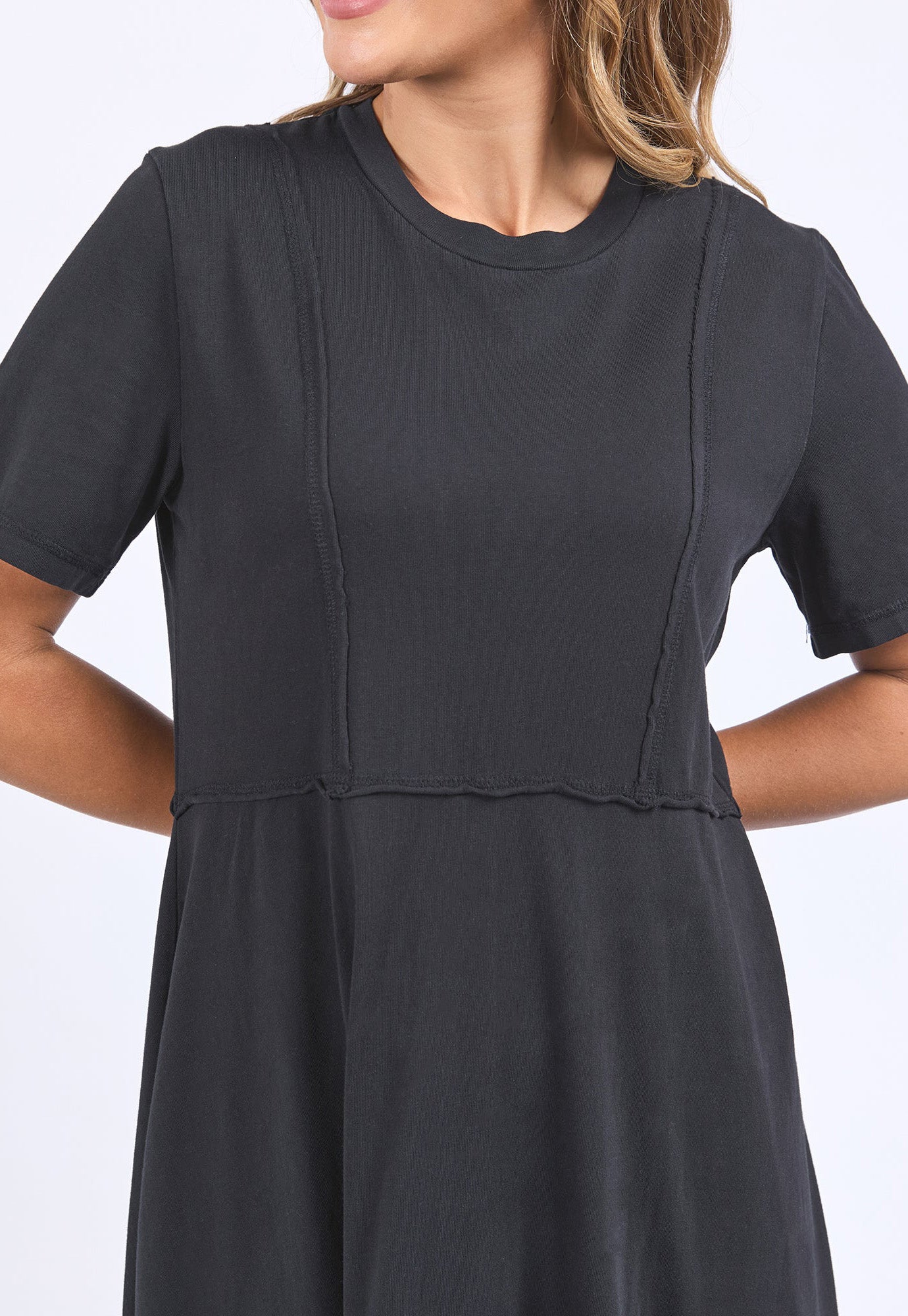 foxwood - eva midi dress - black