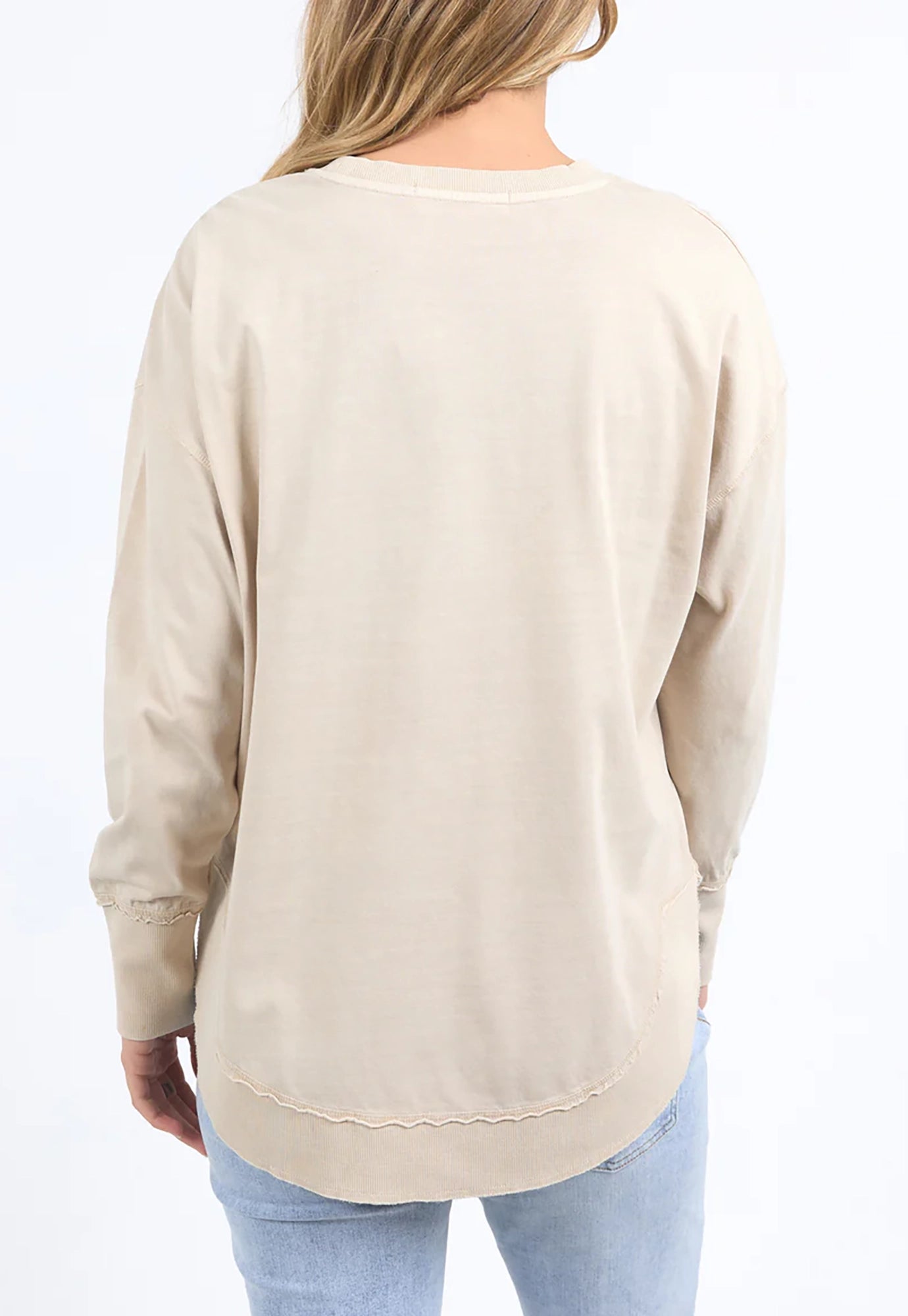 foxwood - farrah long sleeve top - oatmeal