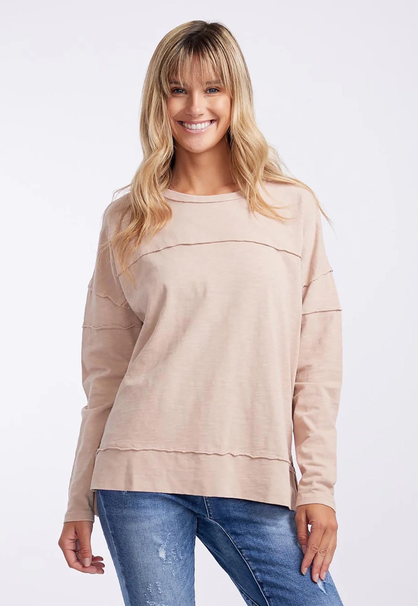 foxwood - jayne throw on top - oat