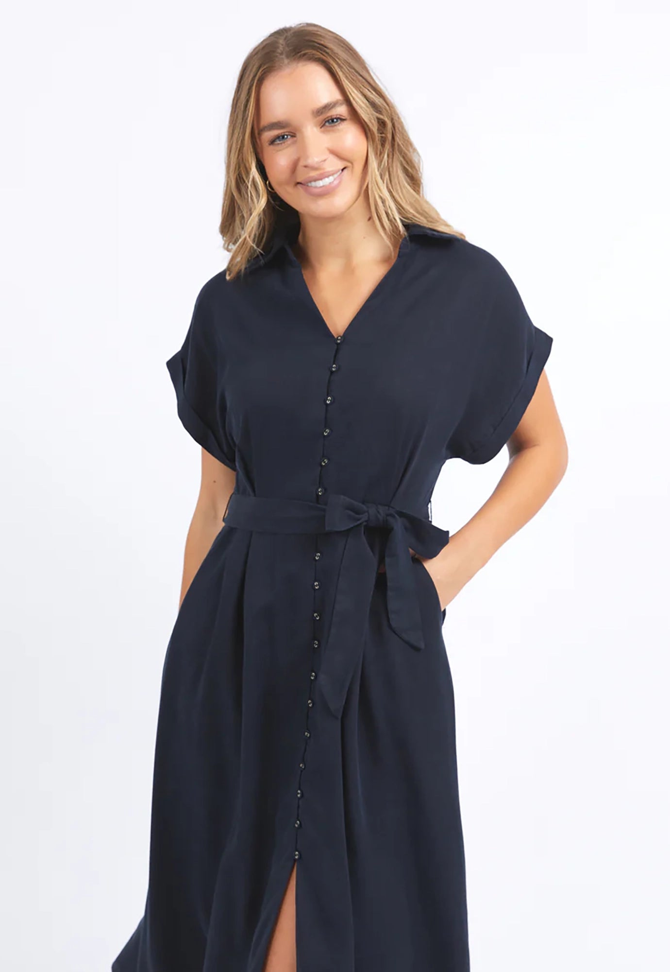 foxwood - lucia dress - washed black