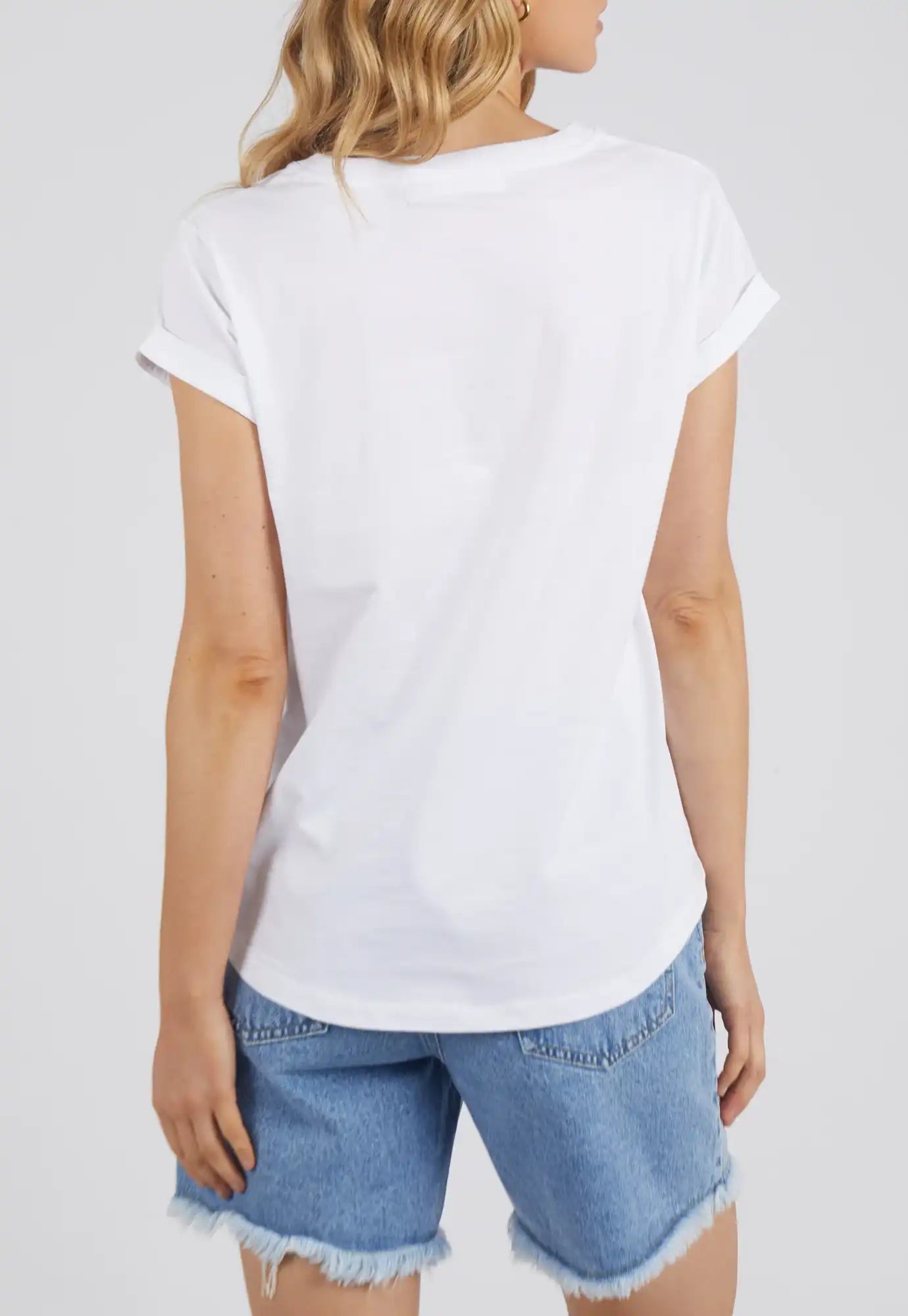 foxwood - manly vee tee - white