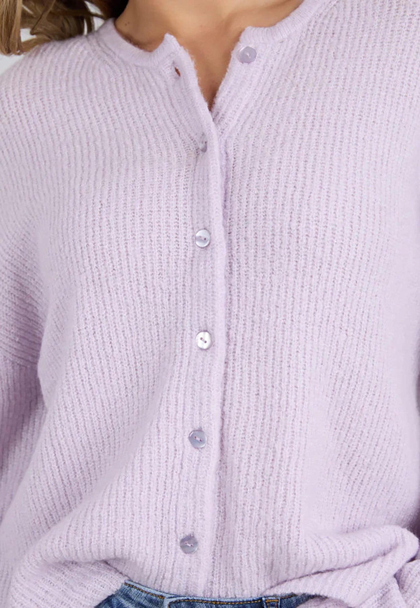 foxwood - murphy knit cardi - lavender