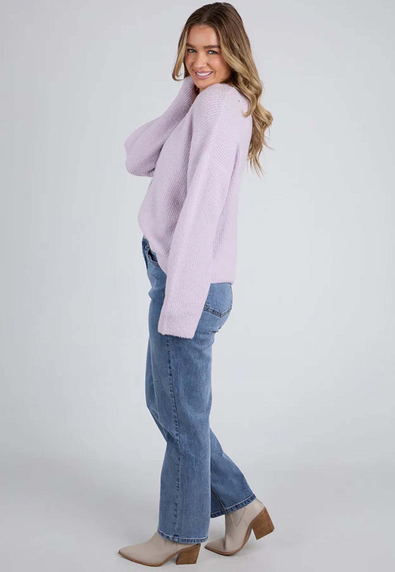 foxwood - murphy knit cardi - lavender