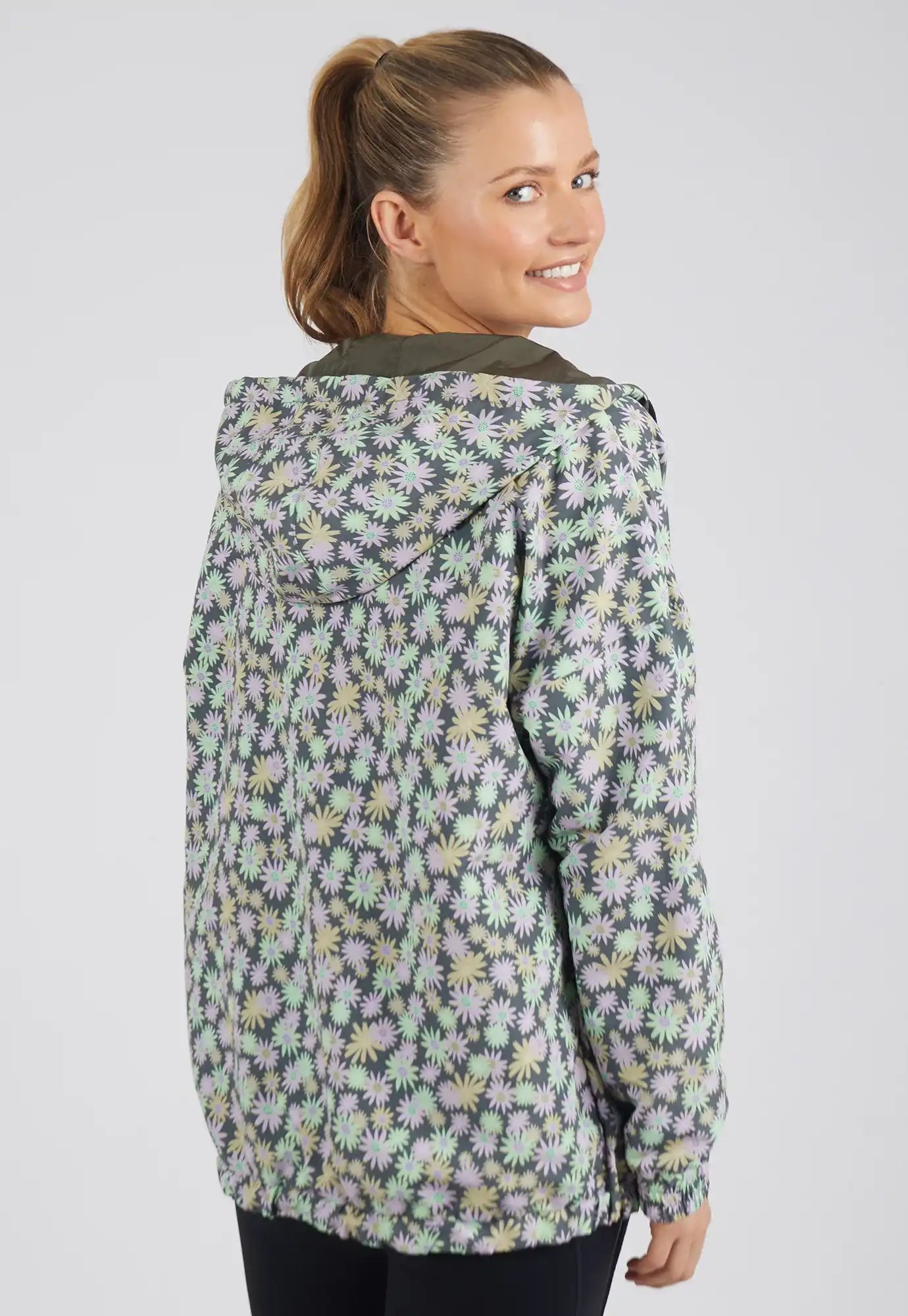foxwood - reversible spray jacket - khaki floral