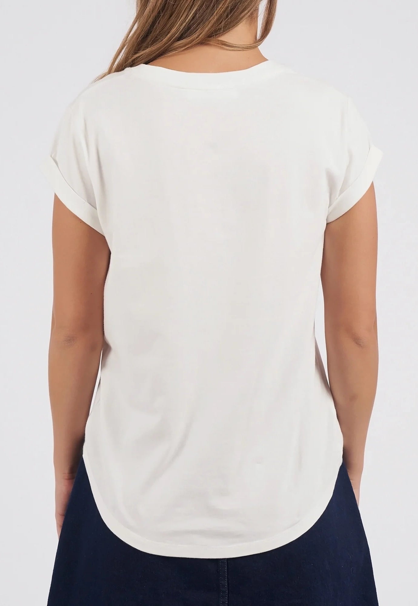 foxwood - rosette tee - white