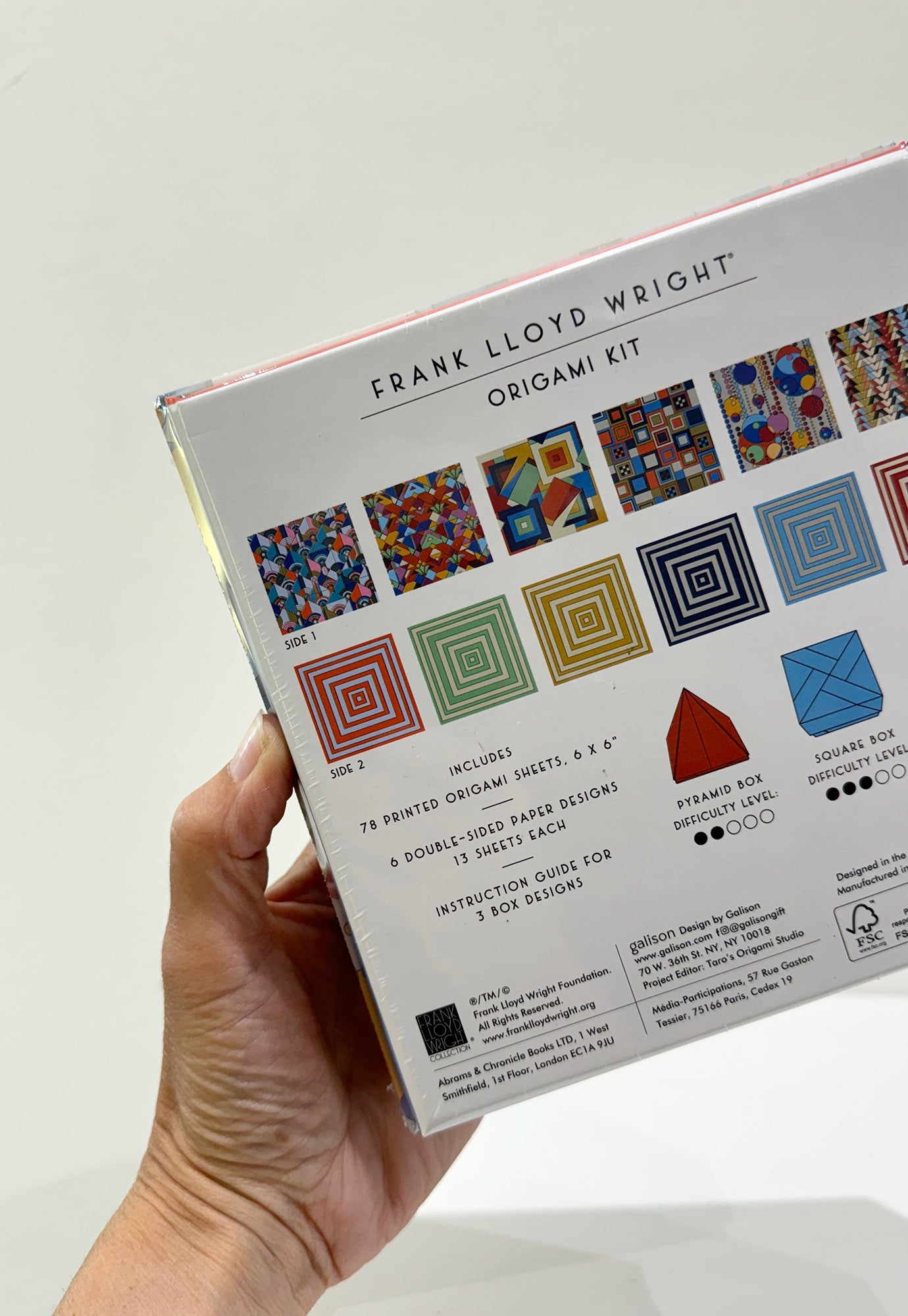 frank lloyd wright origami kit