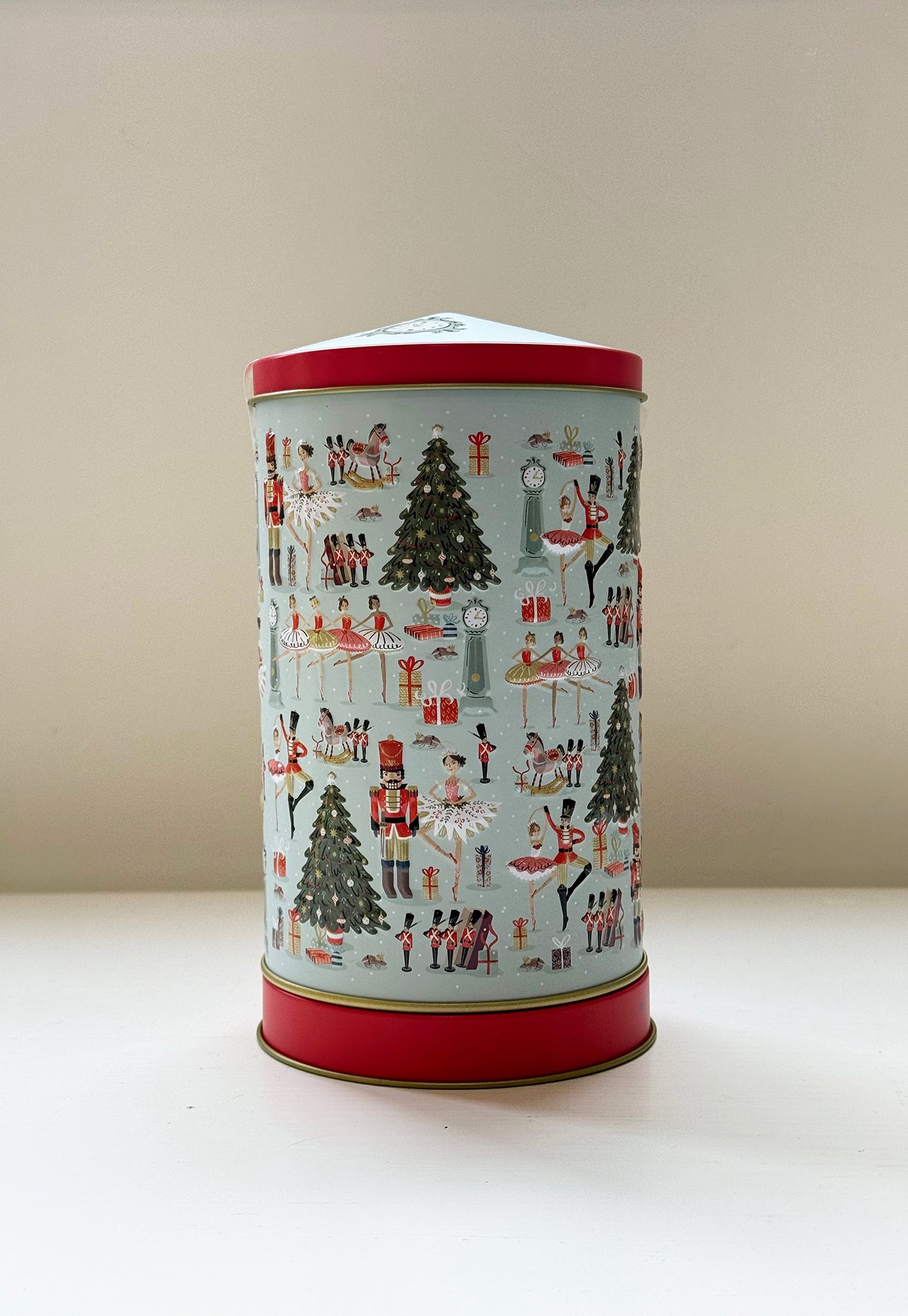 musical nutcracker embossed biscuit tin