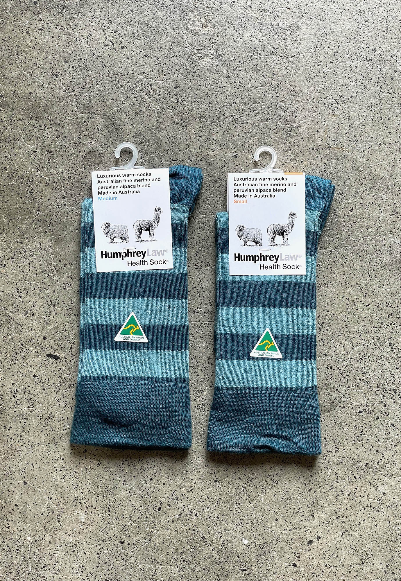 humphrey law - merino alpaca wool blend striped sock