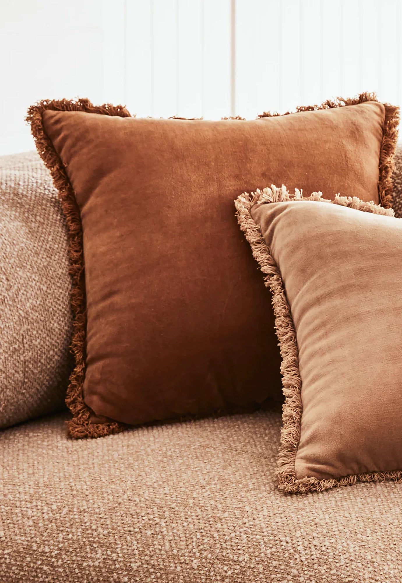 indigo love - matilda cushion - mushroom