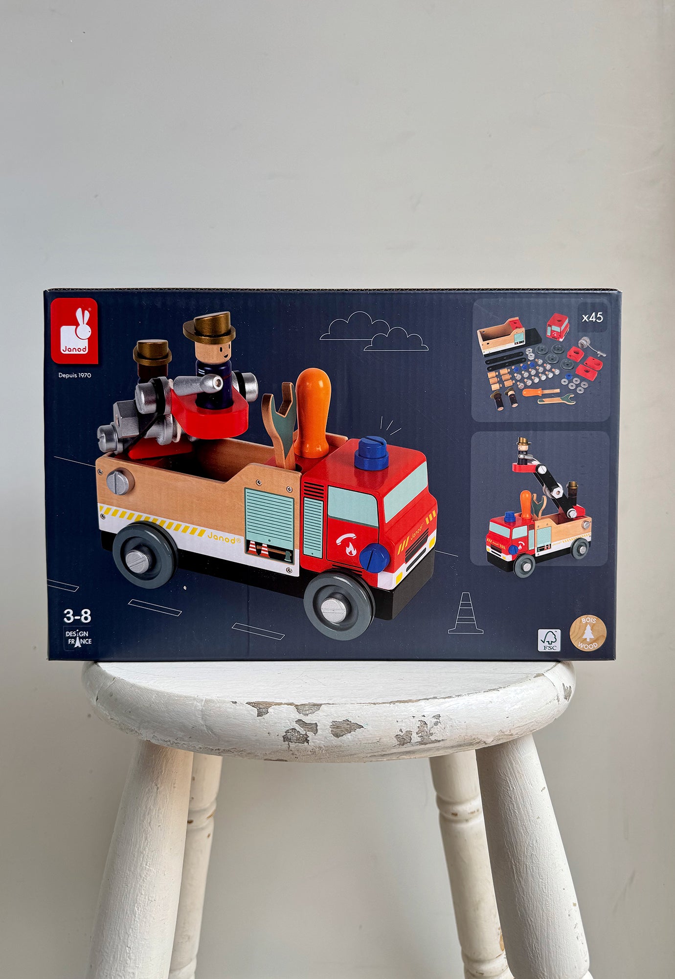 janod - brico kids diy fire truck