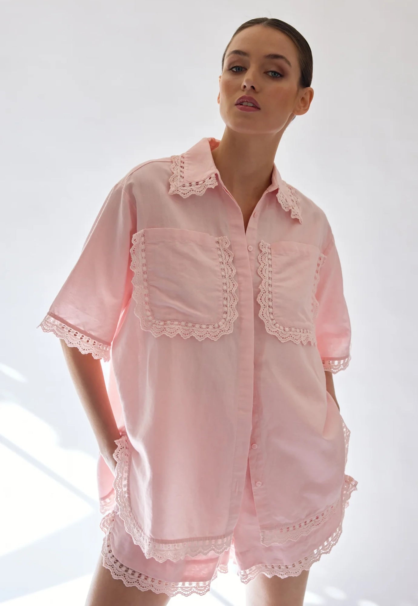 kinney - evie shirt - blush