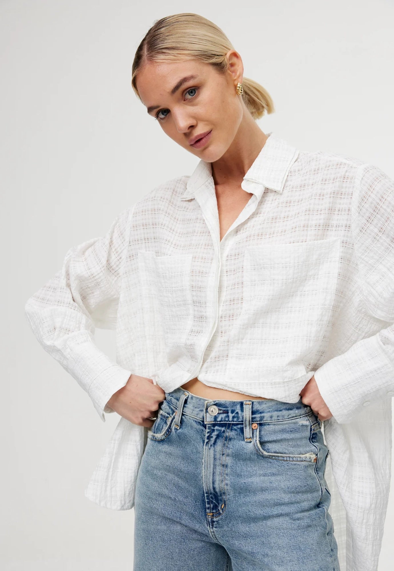 kinney - selena shirt - ivory