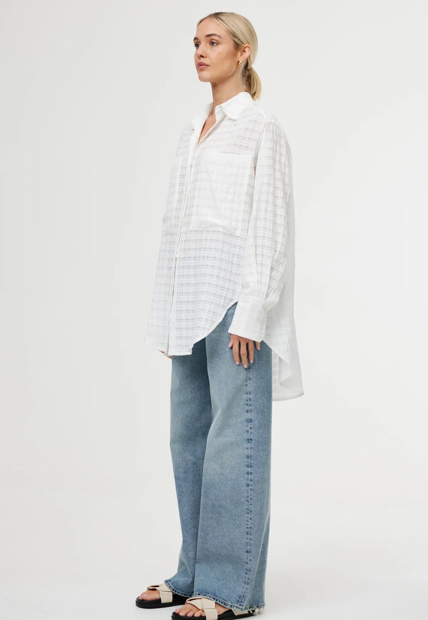 kinney - selena shirt - ivory