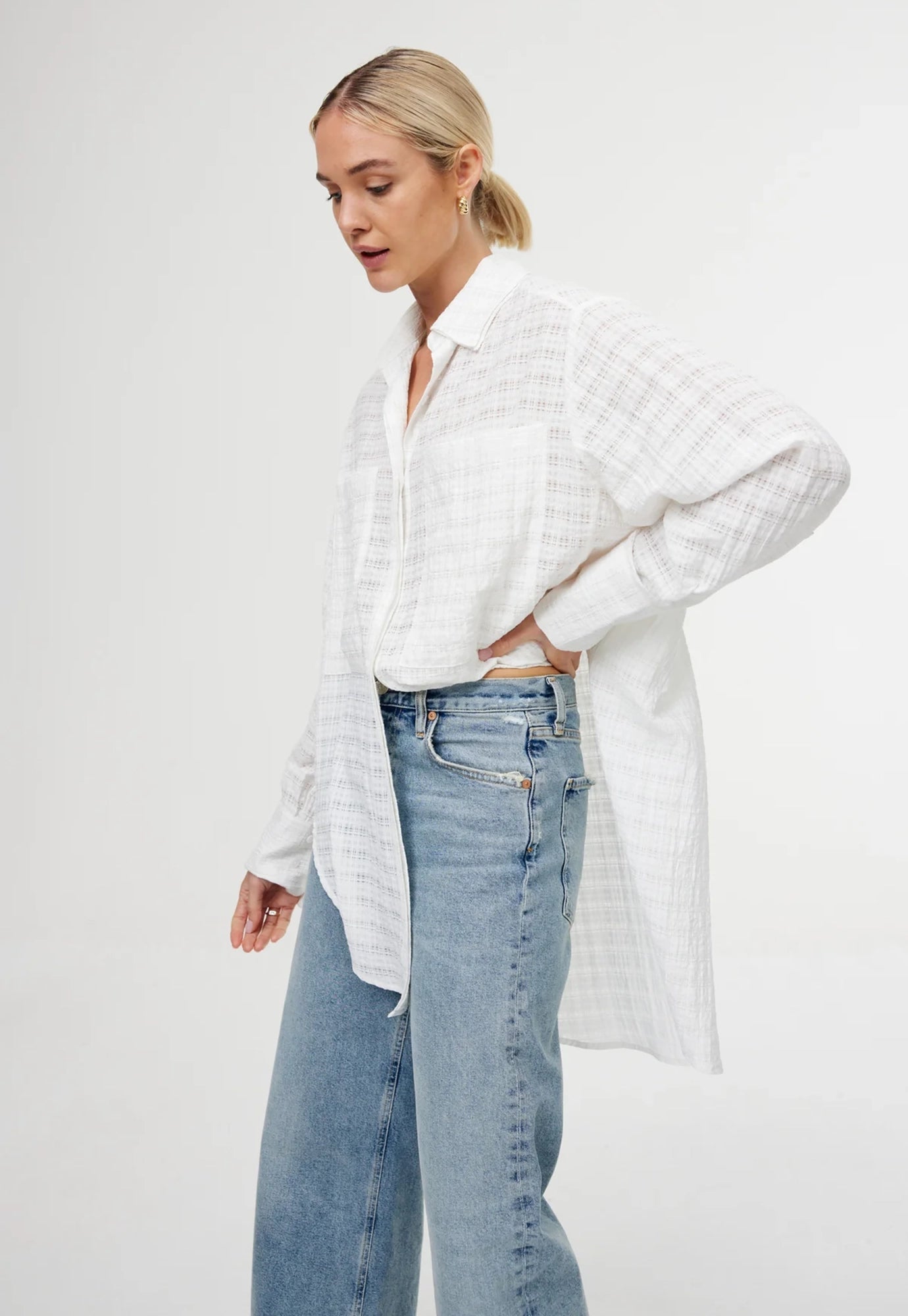 kinney - selena shirt - ivory