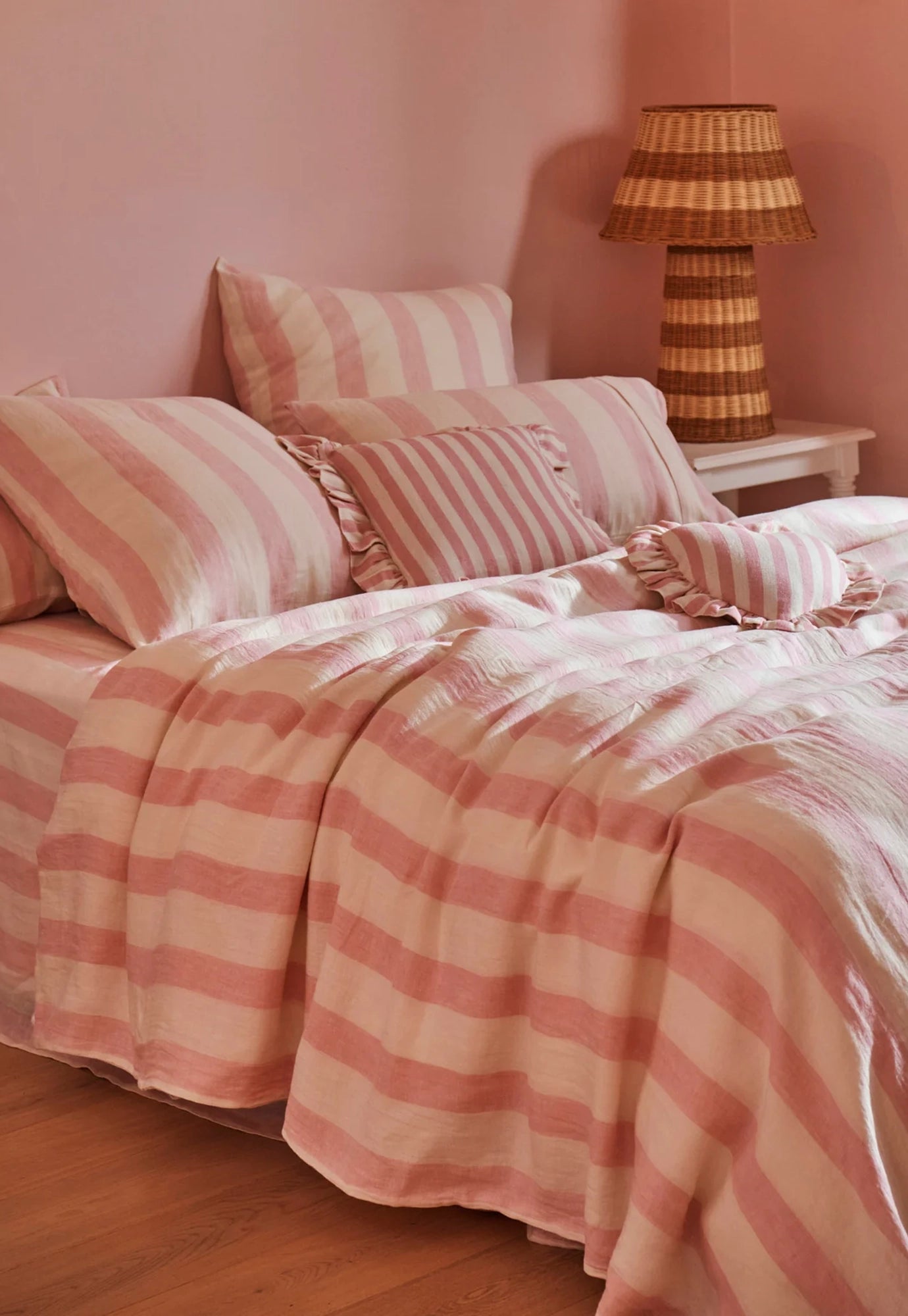 kip&co - candy stripe linen pillowcase 2P set