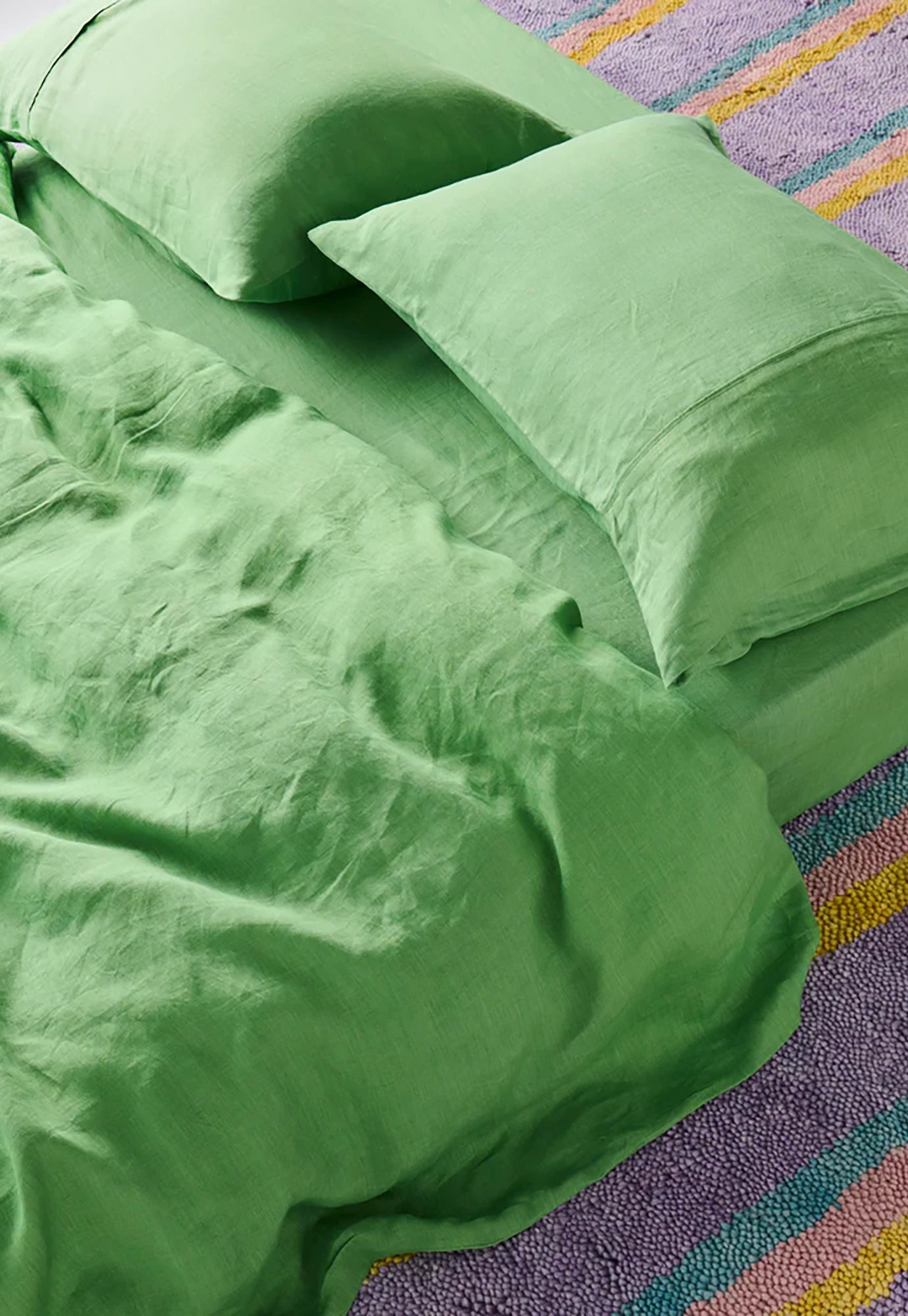 kip&co - green tea linen pillowcases 2P standard set