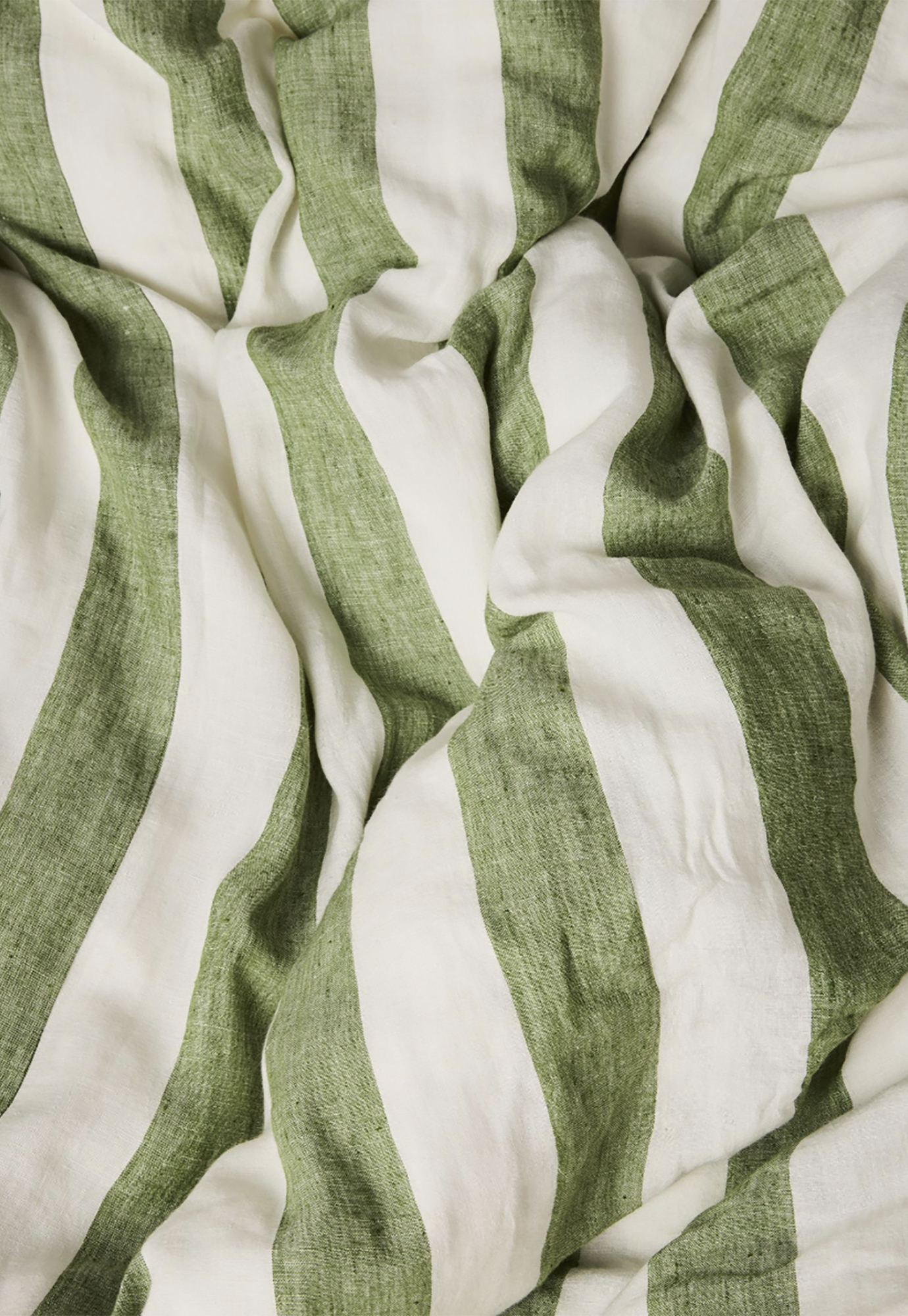 kip&co - moss stripe linen pillowcases 2P set